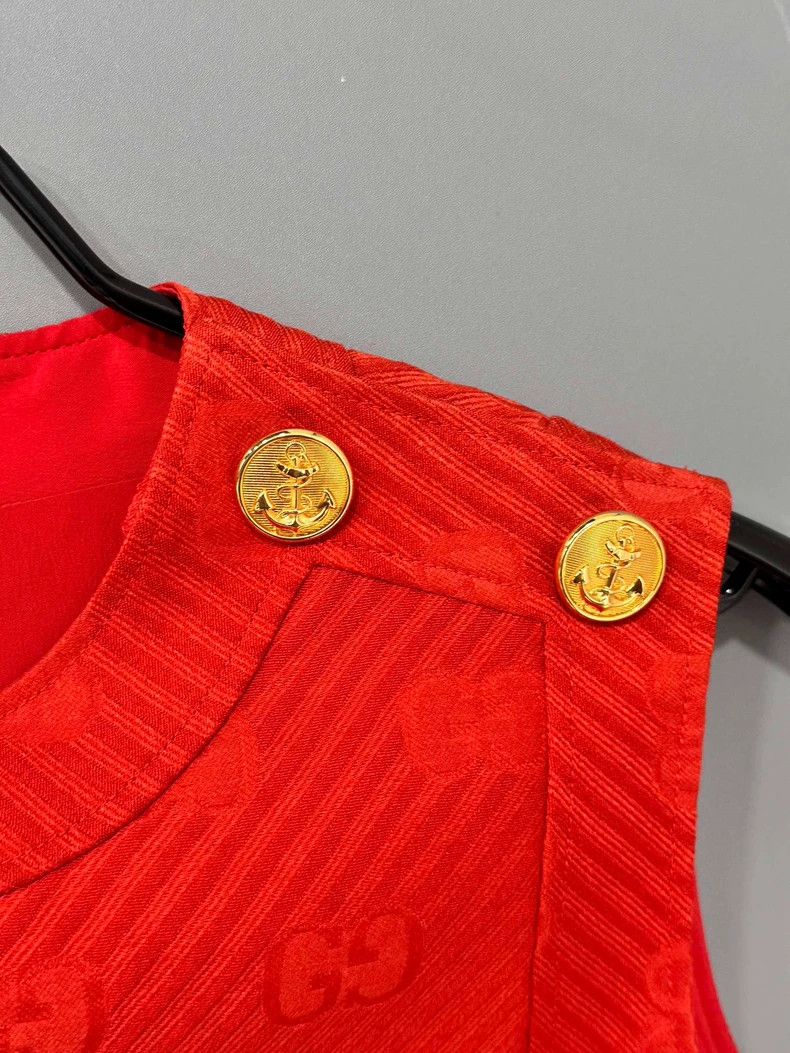 Gucci Red Patterned Sleeveless Top by GUCCI-dmc Size US S / EU 44-46 / 1 - 3 Thumbnail