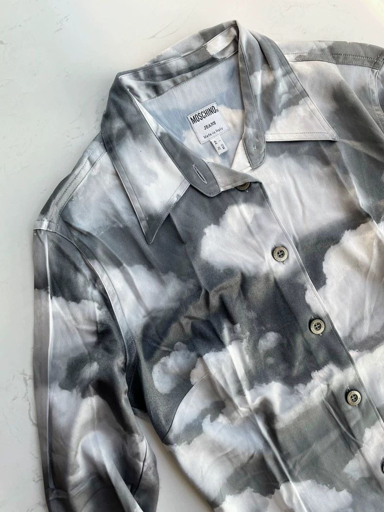Moschino Moschino Cloud Print Button-Up Shirt-dmc Size US M / EU 48-50 / 2 - 2 Thumbnail