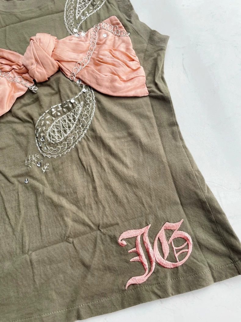 John Galliano John Galliano Embroidered Bow Tank Top-dmc Size US S / EU 44-46 / 1 - 5 Thumbnail