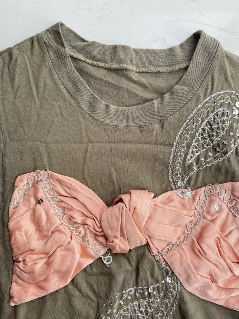 John Galliano John Galliano Embroidered Bow Tank Top-dmc Size US S / EU 44-46 / 1 - 4 Thumbnail