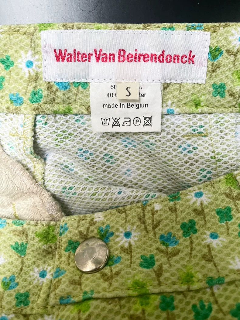 Walter Van Beirendonck Green Floral Long Pants-dmc