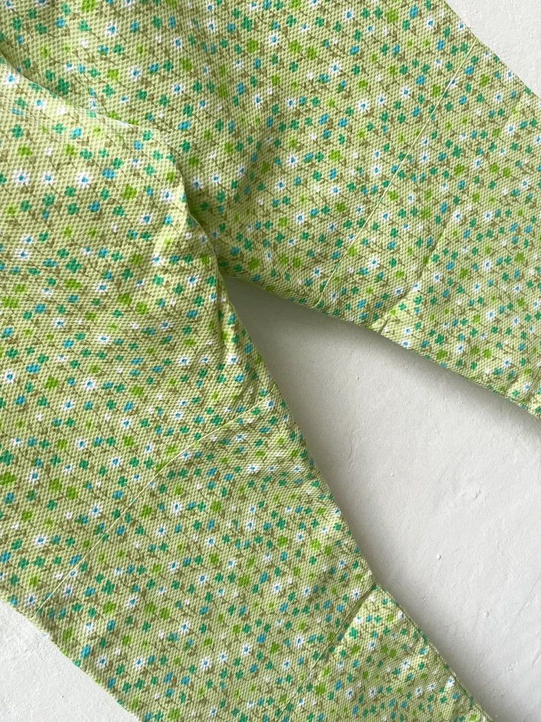 Walter Van Beirendonck Green Floral Long Pants-dmc