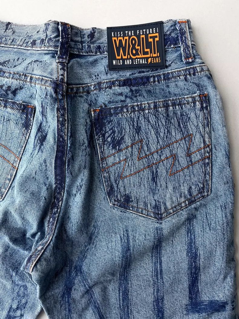 Walter Van Beirendonck Walter Van Beirendonck 1997AW Graffiti Denim Pants-dmc Size US 28 / EU 44 - 8 Thumbnail