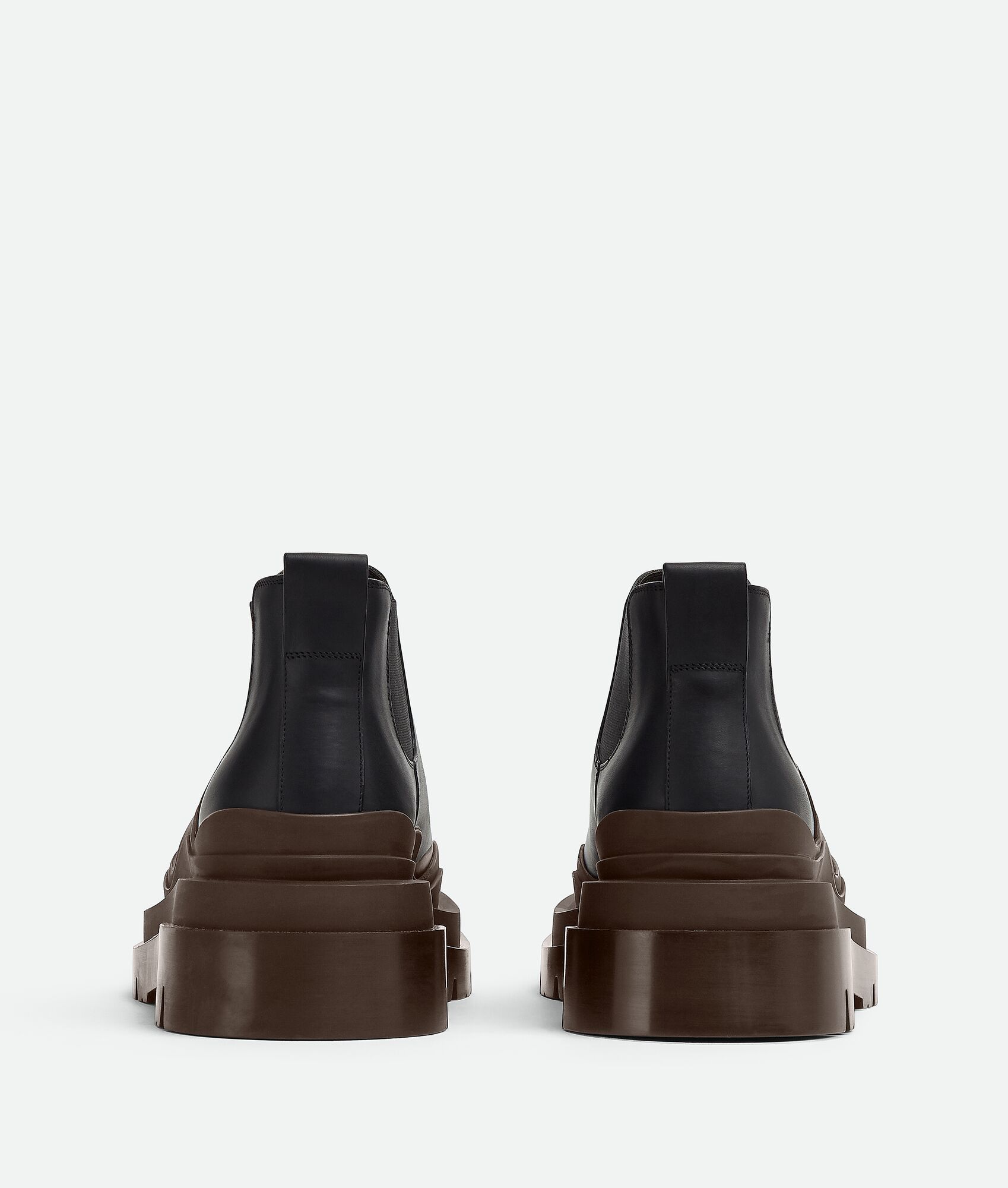 Bottega Veneta Black Tire Chelsea Ankle Boots with dark brown sole Size US 9 / EU 42 - 3 Thumbnail