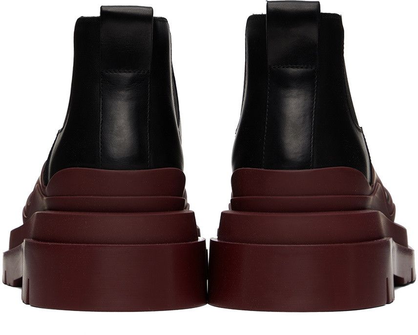Bottega Veneta Black Tire Chelsea Ankle Boots with dark brown sole Size US 7 / EU 40 - 4 Thumbnail