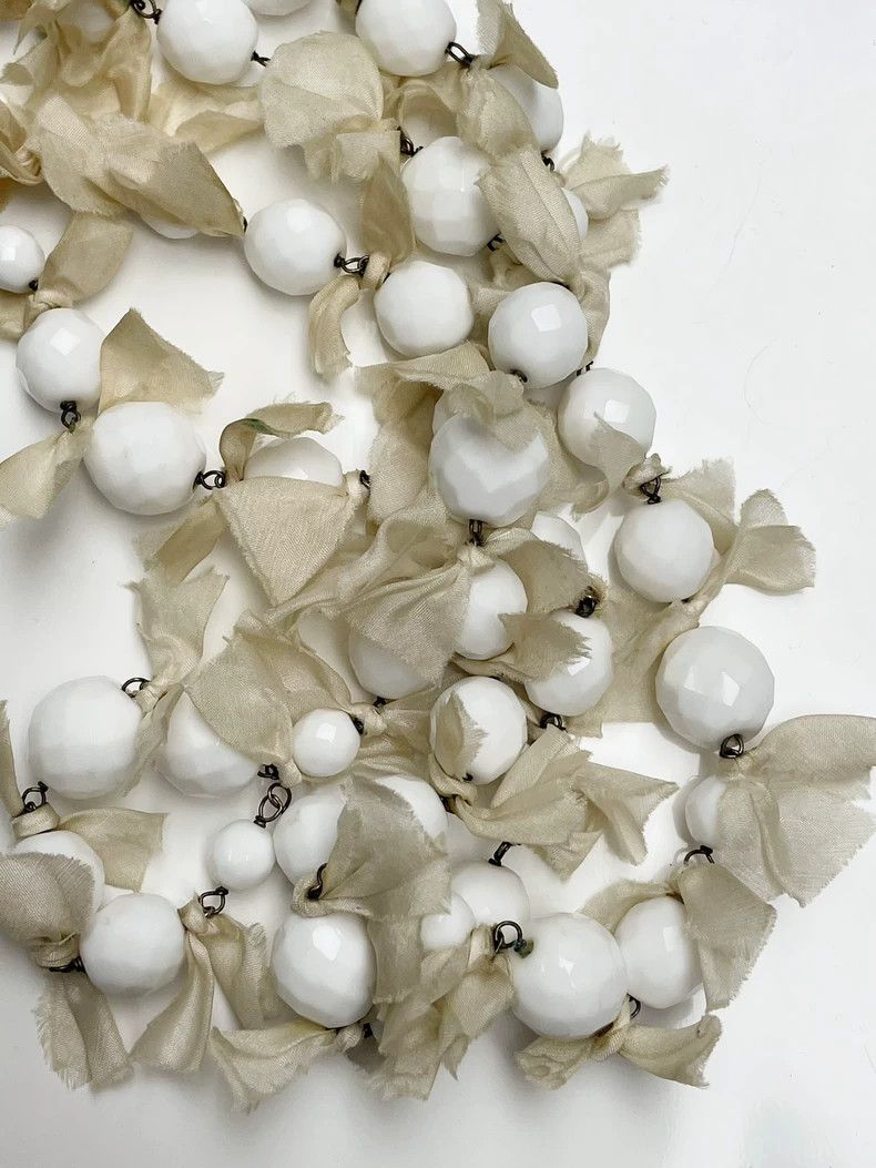 Prada PRADA Two-Layer Beaded Necklace with Ribbon-dmc Size ONE SIZE - 3 Thumbnail