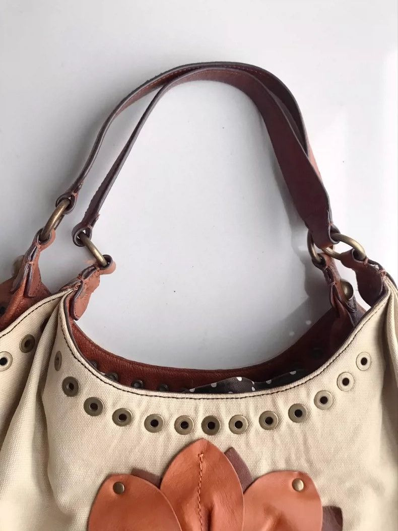 Moschino Moschino 90s Leather Petal Handbag-dmc Size ONE SIZE - 6 Thumbnail