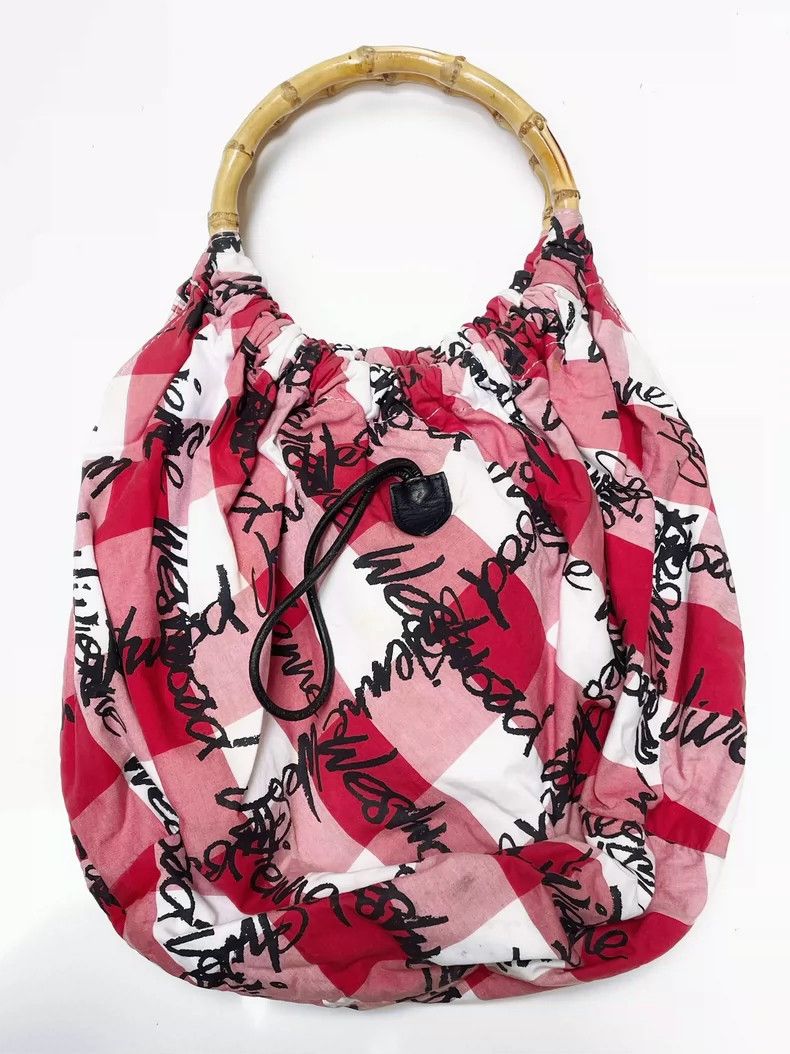 Vivienne Westwood Vivienne Westwood Graffiti Bamboo Handle Tote Bag-dmc Size ONE SIZE - 4 Thumbnail