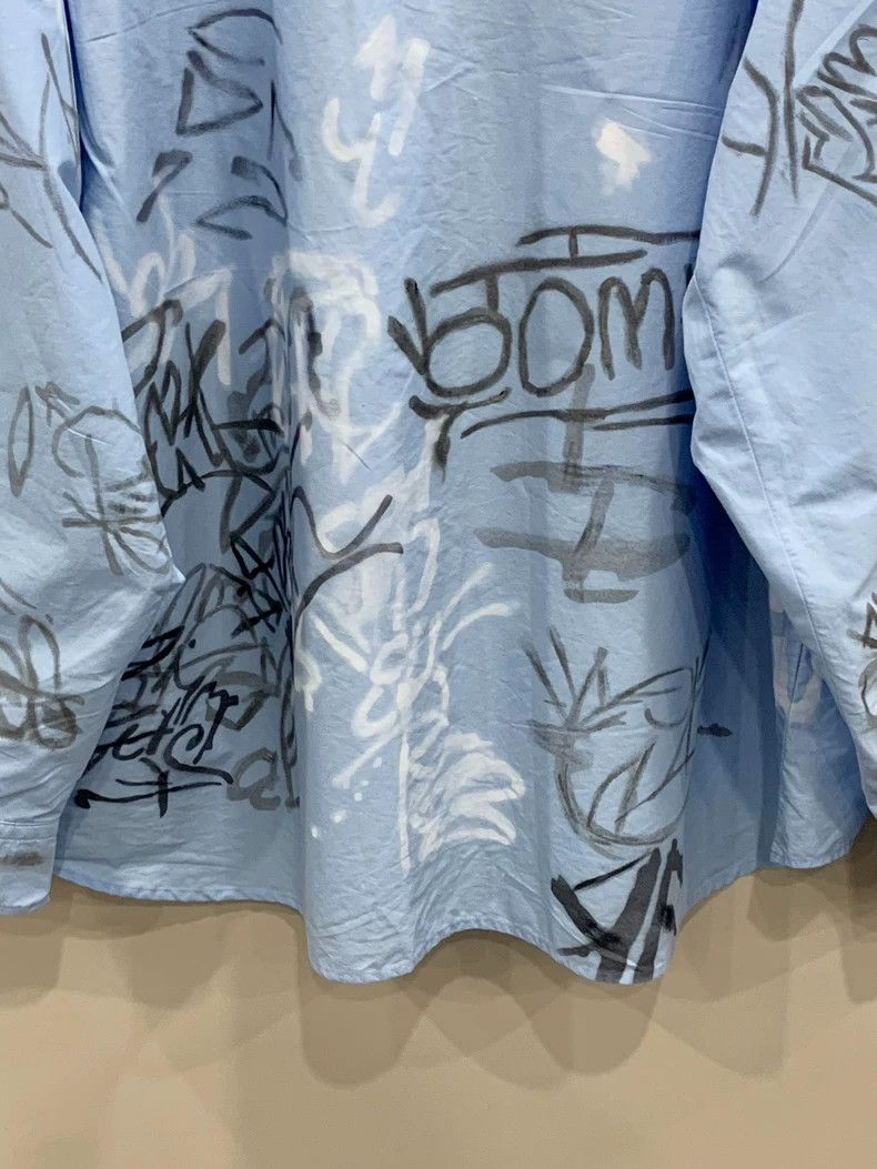 Balenciaga Balenciaga Graffiti Shirt Size 2 Second Hand-dmc Size US S / EU 44-46 / 1 - 6 Thumbnail