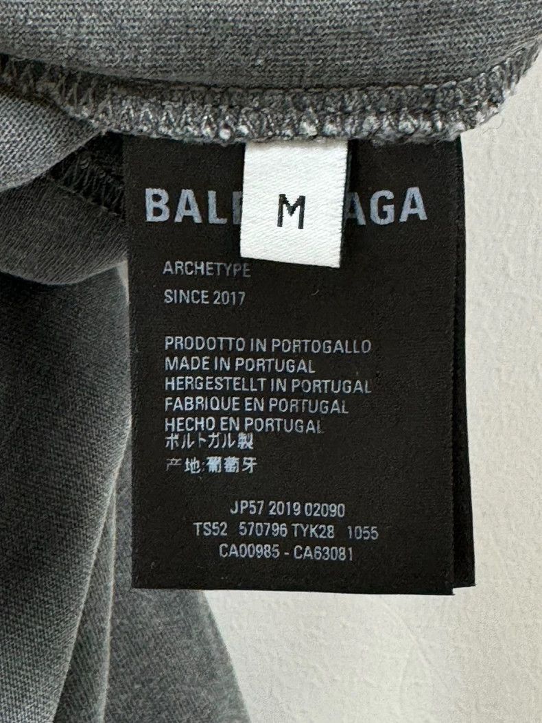 Balenciaga Balenciaga Logo Wash Tee Size M-dmc Size US M / EU 48-50 / 2 - 8 Thumbnail