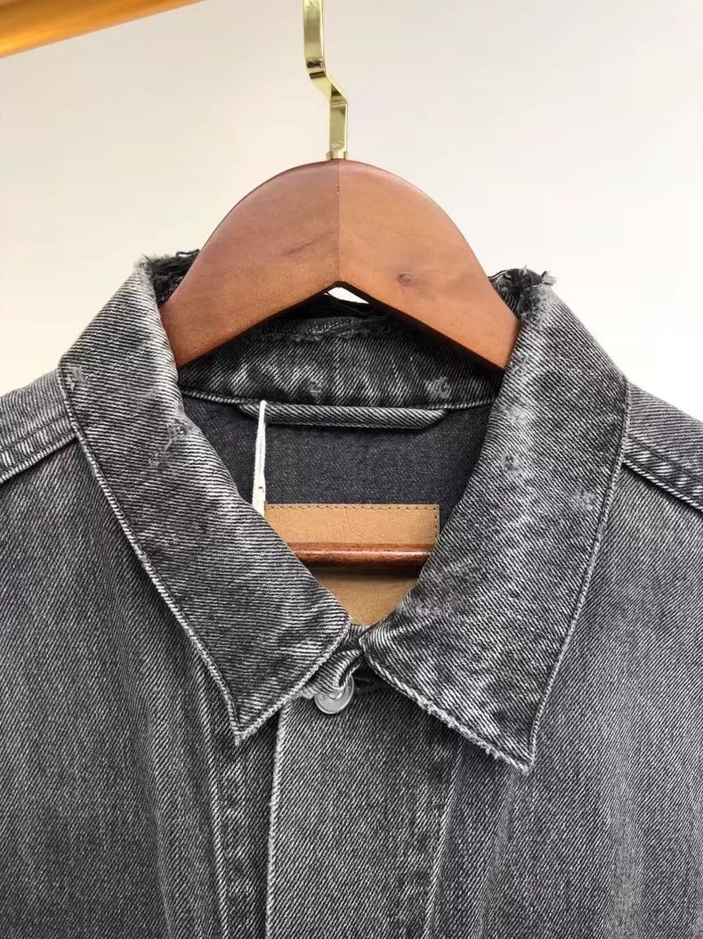 Balenciaga Balenciaga Distressed Logo Denim Jacket-dmc Size US L / EU 52-54 / 3 - 3 Thumbnail