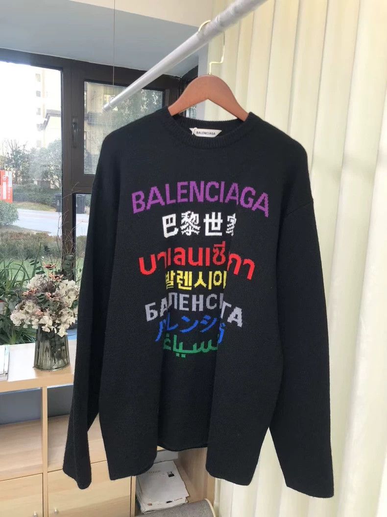 Balenciaga Balenciaga Multicolor Logo Knit Sweater Unisex-dmc Size US XS / EU 42 / 0 - 2 Thumbnail