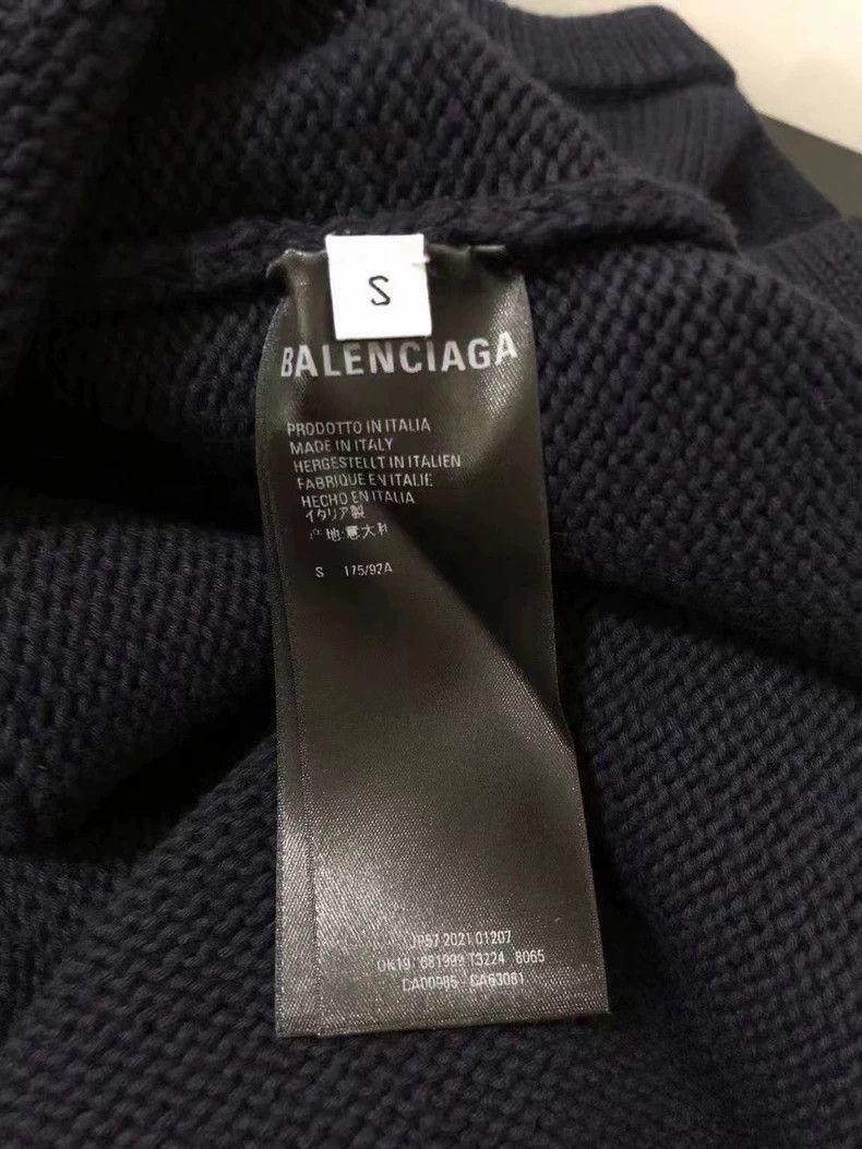 Balenciaga Men's Loose Knit Sweater with FBI Logo-dmc Size US S / EU 44-46 / 1 - 6 Thumbnail
