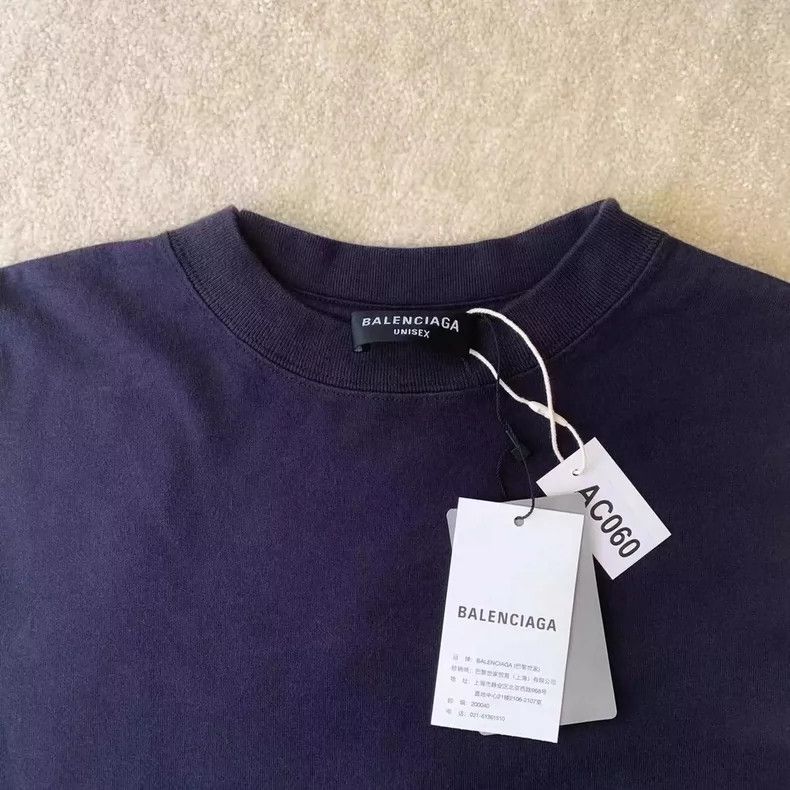 Balenciaga Balenciaga Navy Faux Layered T-shirt XS-dmc Size US XS / EU 42 / 0 - 6 Thumbnail