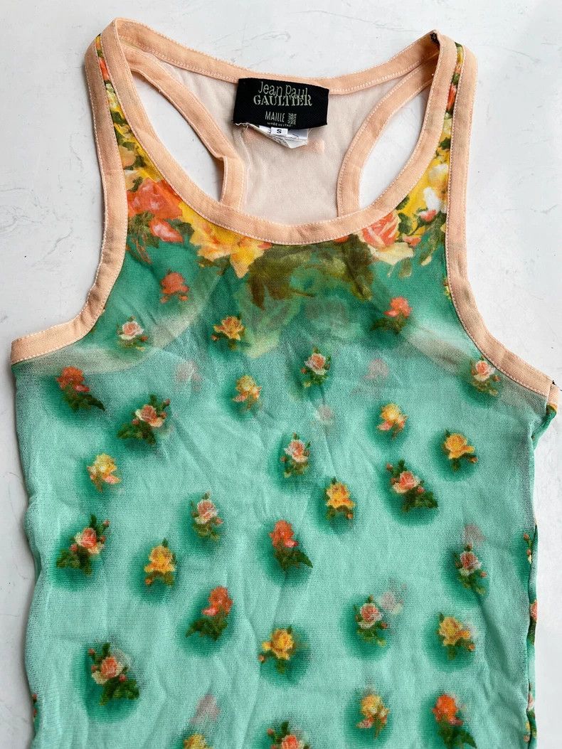Jean Paul Gaultier Jean Paul Gaultier Rose Pattern Tank Top-dmc Size US S / EU 44-46 / 1 - 3 Thumbnail
