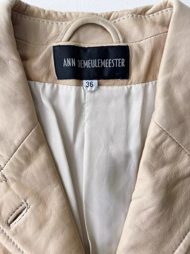 Ann Demeulemeester Ann Demulemeester Leather Vest in Beige-dmc Size US XXS / EU 40 - 5 Thumbnail