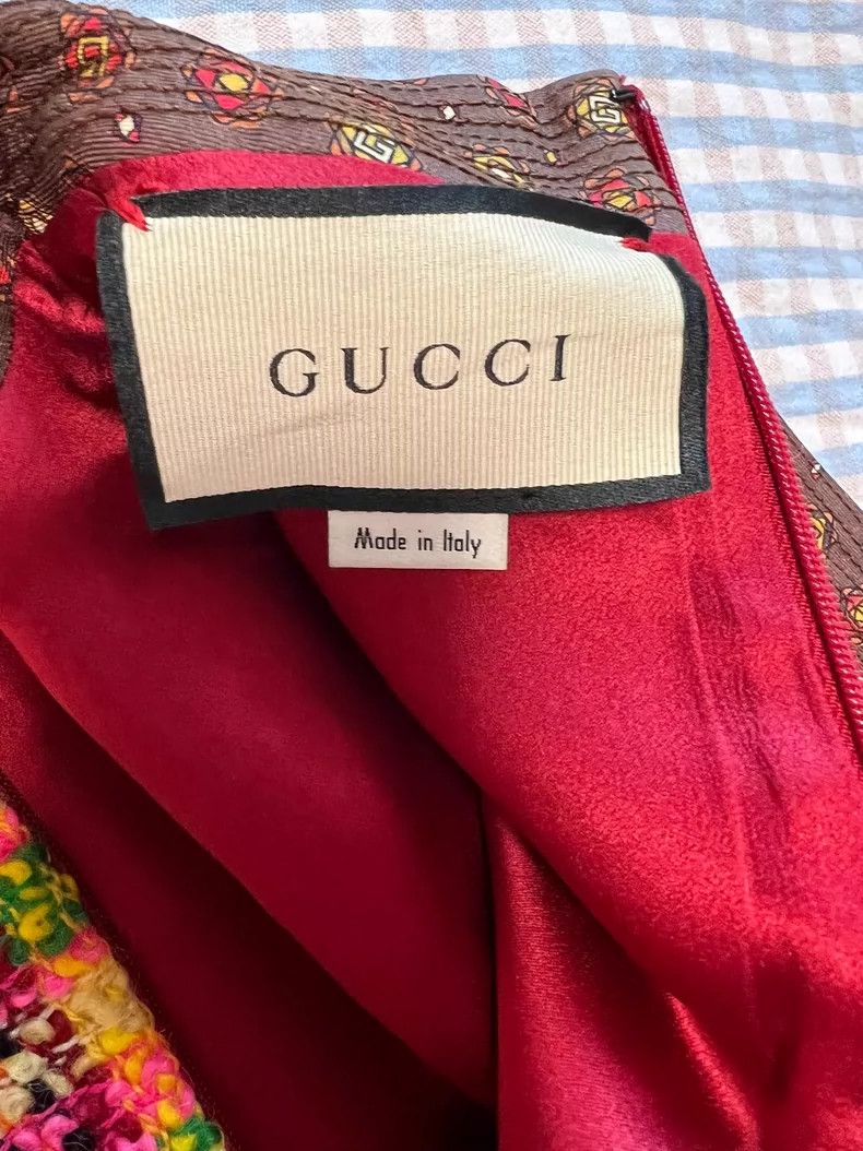 Gucci Sleeveless Wool Dress with Silk Lining-dmc