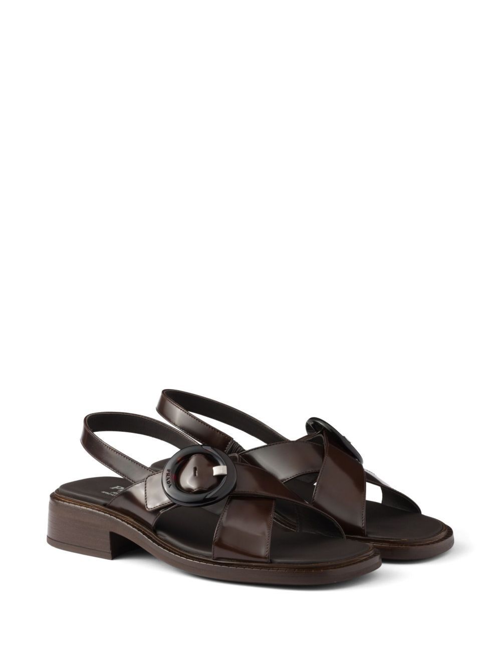 Prada LEATHER SLINGBACK SANDALS Size US 10 / IT 40 - 6 Thumbnail
