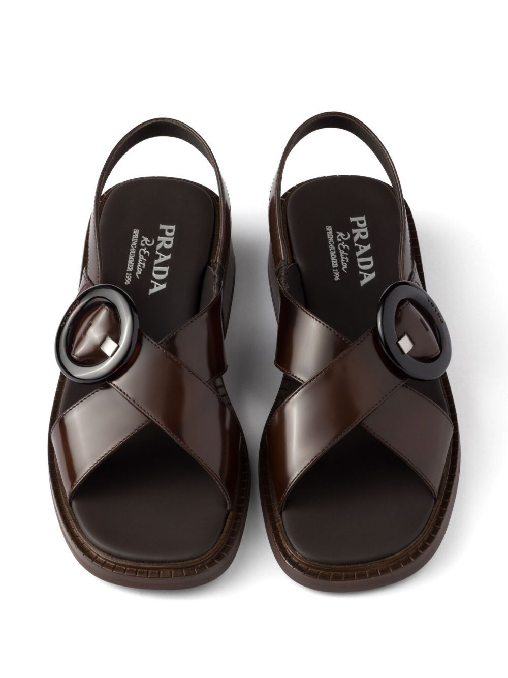 Prada LEATHER SLINGBACK SANDALS Size US 10 / IT 40 - 3 Thumbnail