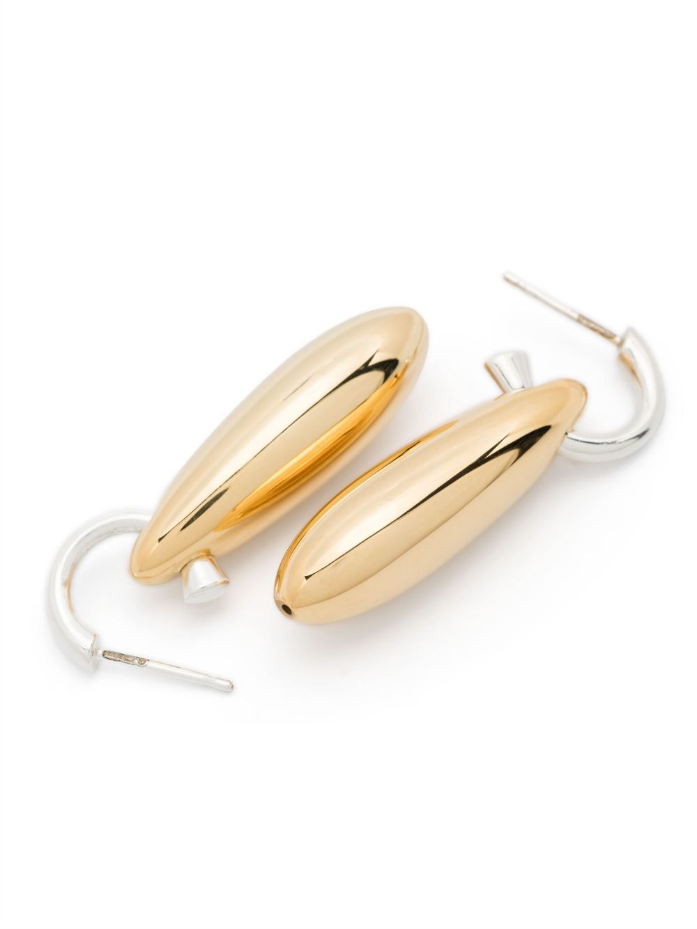 Bottega Veneta ELLIPSE SILVER EARRINGS Size ONE SIZE - 3 Thumbnail