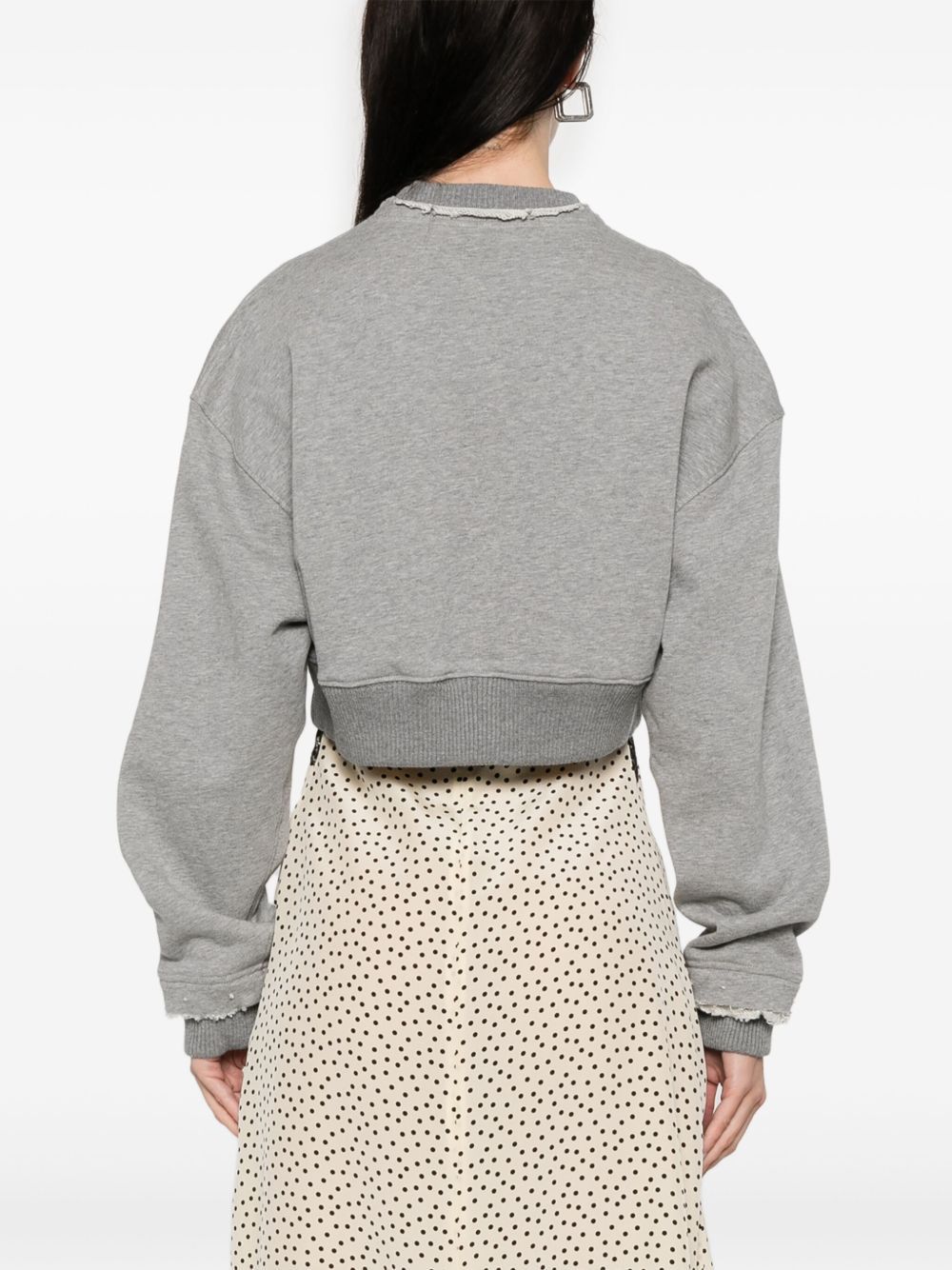 Alexander McQueen LOGO COTTON CROPPED SWEATSHIRT Size M / US 6-8 / IT 42-44 - 5 Thumbnail