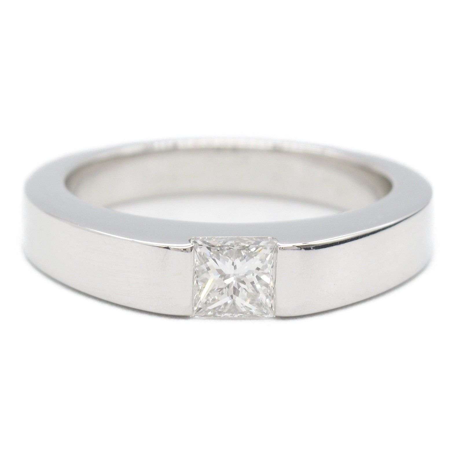 Cartier Cartier Tank Ring 1Pd K18Wg (White Gold) Diamond Clear Size ONE SIZE - 2 Thumbnail
