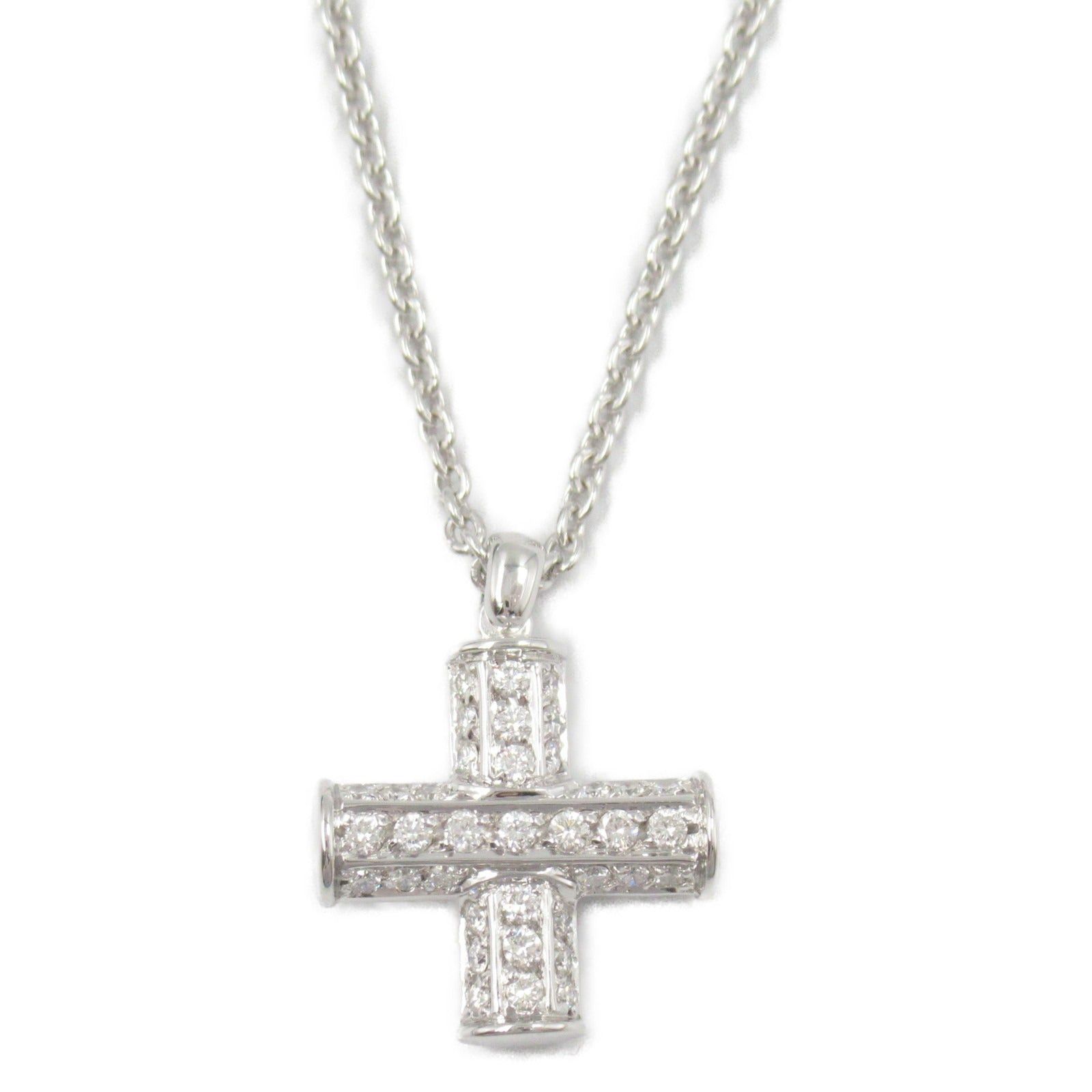Bvlgari Bvlgari Greek Cross Diamond Necklace K18Wg (White Gold) Clear Size ONE SIZE - 2 Thumbnail