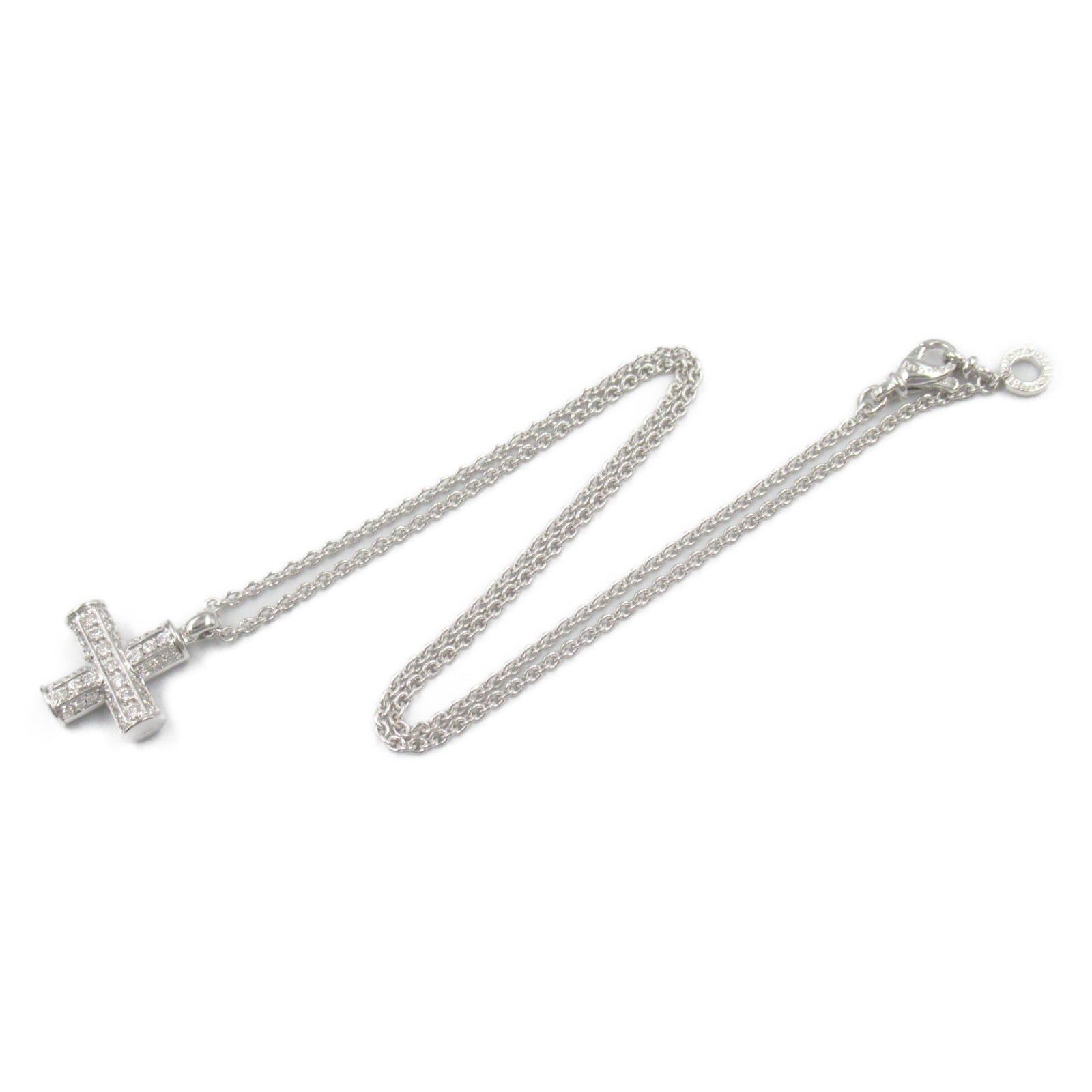 Bvlgari Bvlgari Greek Cross Diamond Necklace K18Wg (White Gold) Clear Size ONE SIZE - 3 Thumbnail