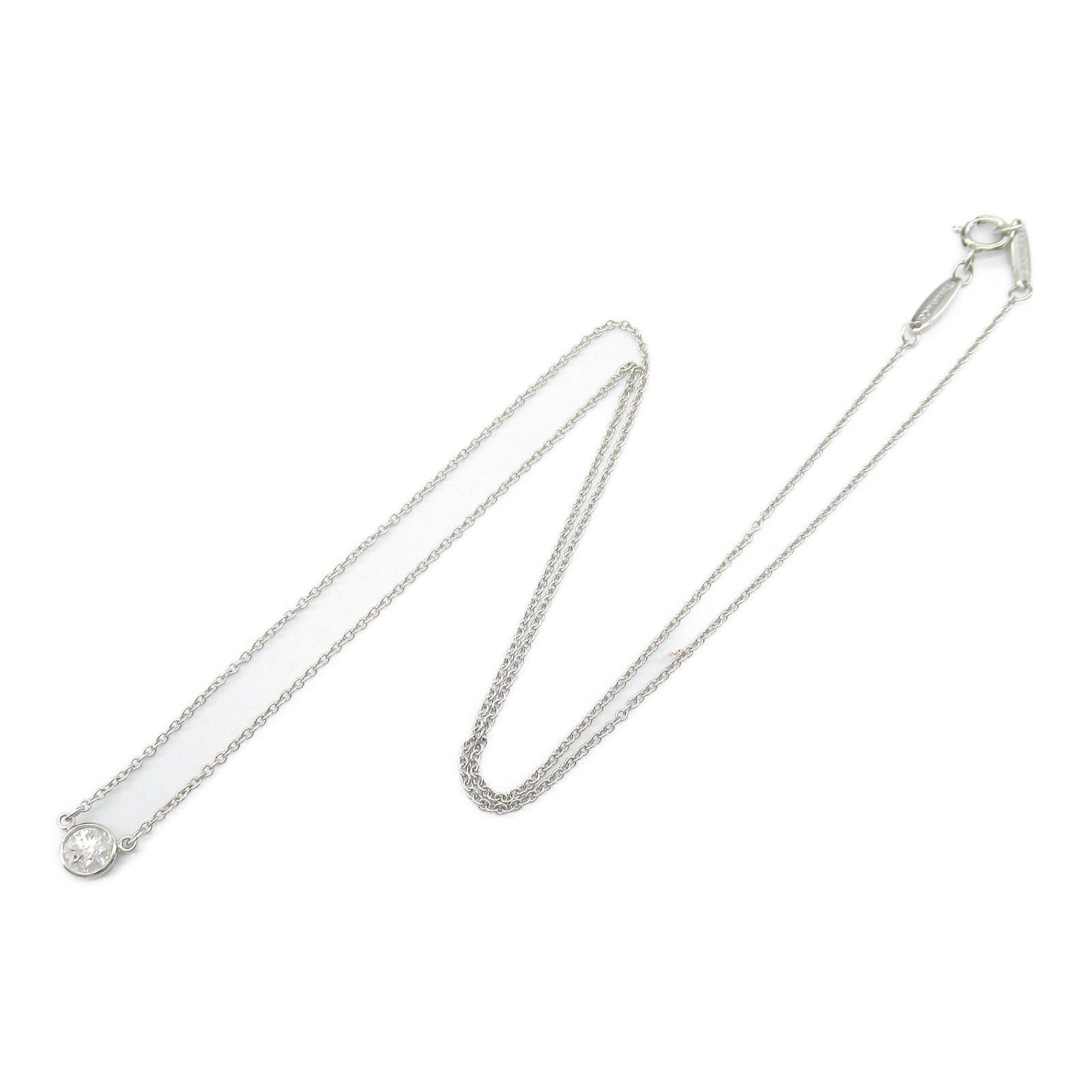 Tiffany & Co. Tiffany Co Elsa Peretti 1P Diamond Necklace Pt950 Platinum Clear Size ONE SIZE - 3 Thumbnail