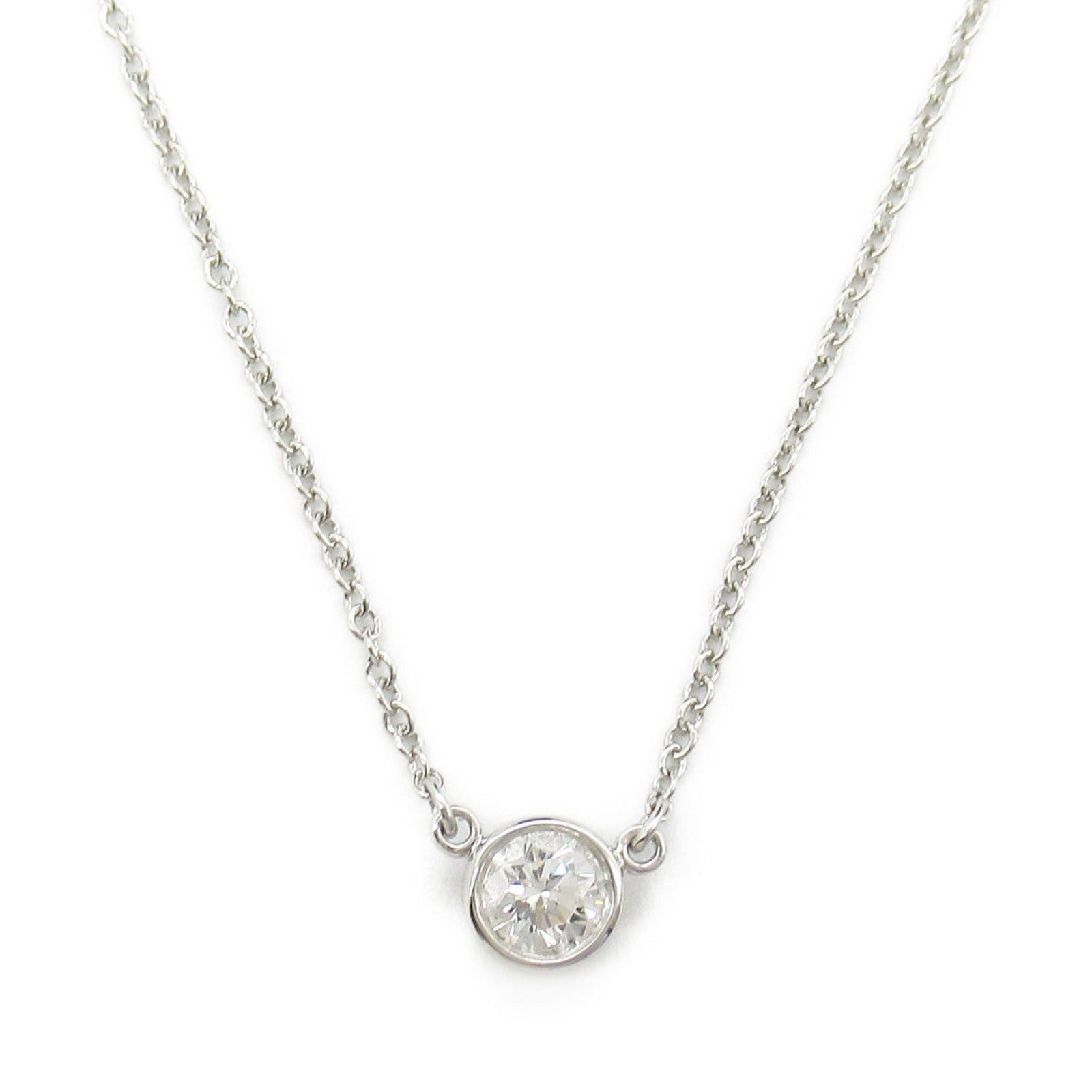 Tiffany & Co. Tiffany Co Elsa Peretti 1P Diamond Necklace Pt950 Platinum Clear Size ONE SIZE - 2 Thumbnail