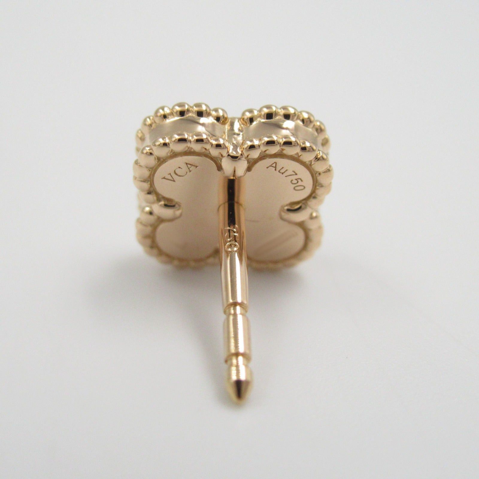 Van Cleef & Arpels Van Cleef Arpels Sweet Alhambra Carnelian Earrings K18Pg (Pink Gold) Red Size ONE SIZE - 6 Thumbnail