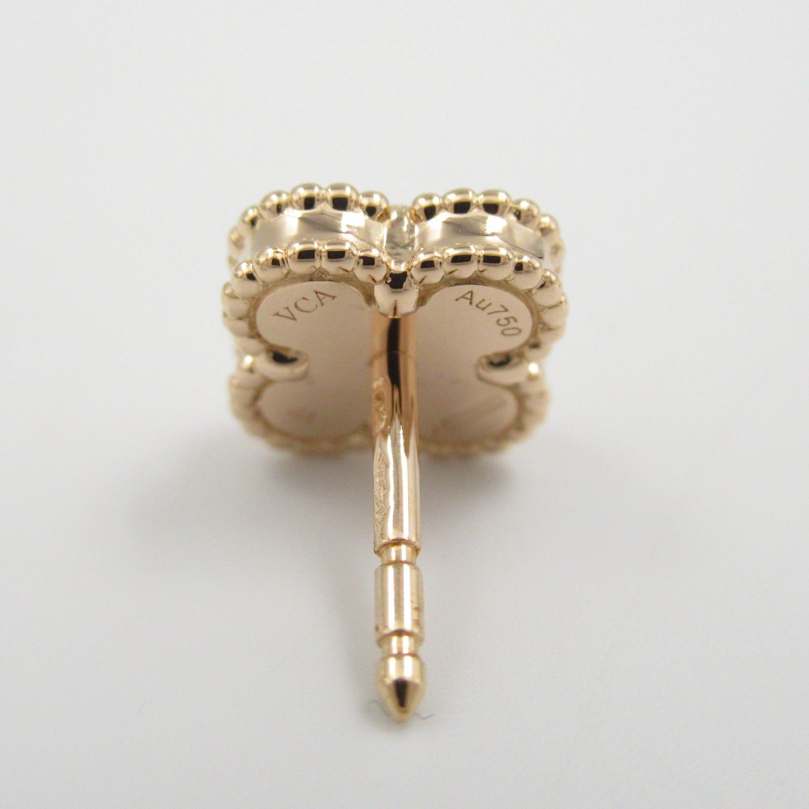 Van Cleef & Arpels Van Cleef Arpels Sweet Alhambra Carnelian Earrings K18Pg (Pink Gold) Red Size ONE SIZE - 5 Thumbnail