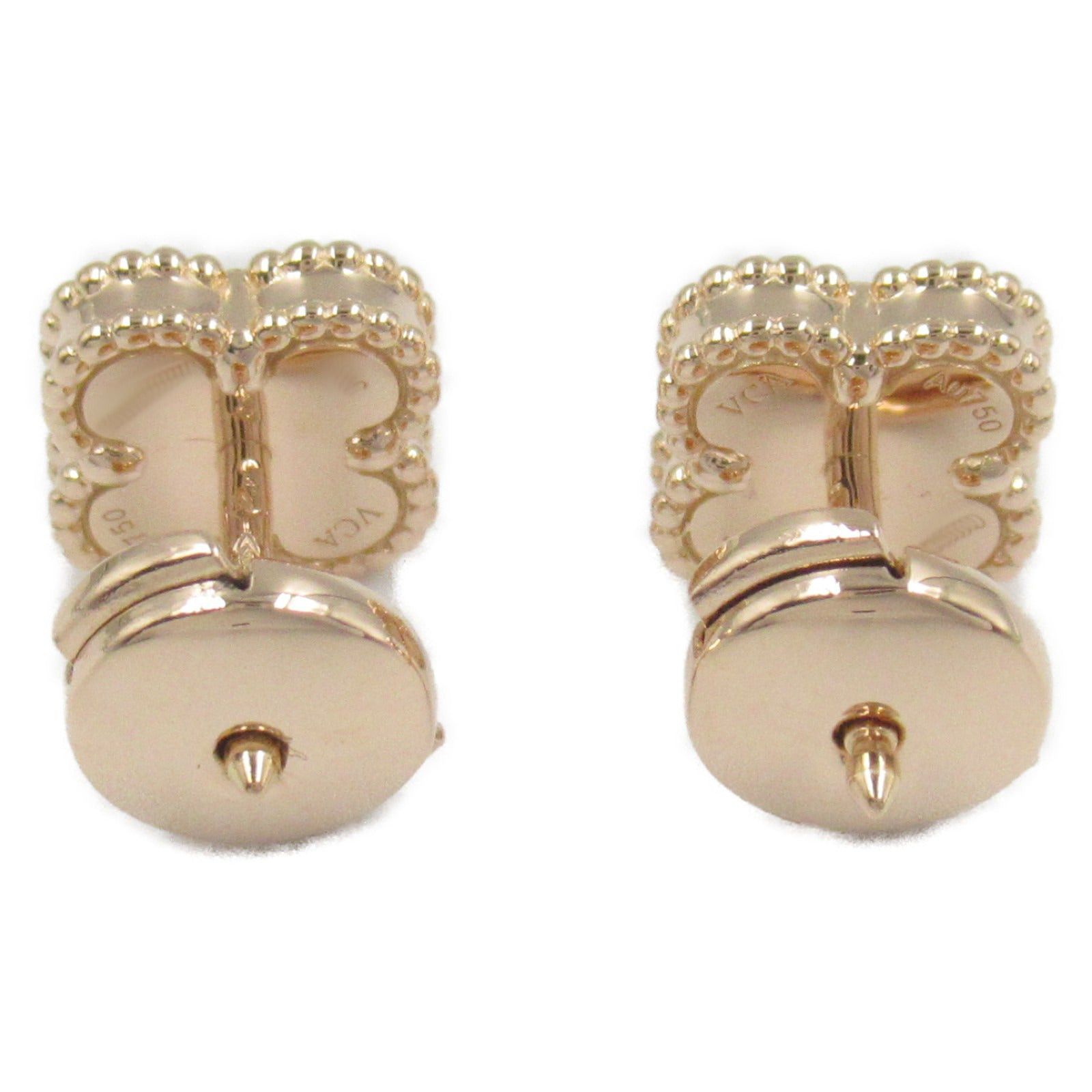 Van Cleef & Arpels Van Cleef Arpels Sweet Alhambra Carnelian Earrings K18Pg (Pink Gold) Red Size ONE SIZE - 2 Thumbnail