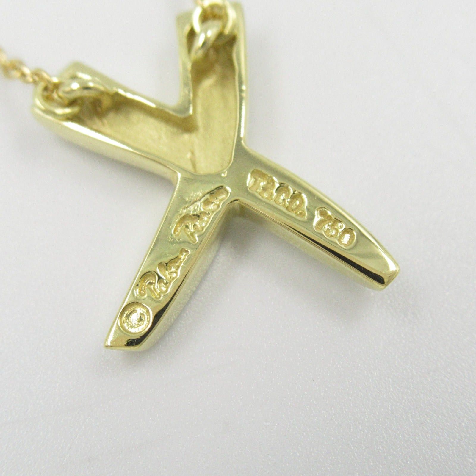 Tiffany & Co. Tiffany Co Paloma Picasso Graffiti X Necklace K18 (Yellow Gold) Gold Size ONE SIZE - 4 Thumbnail
