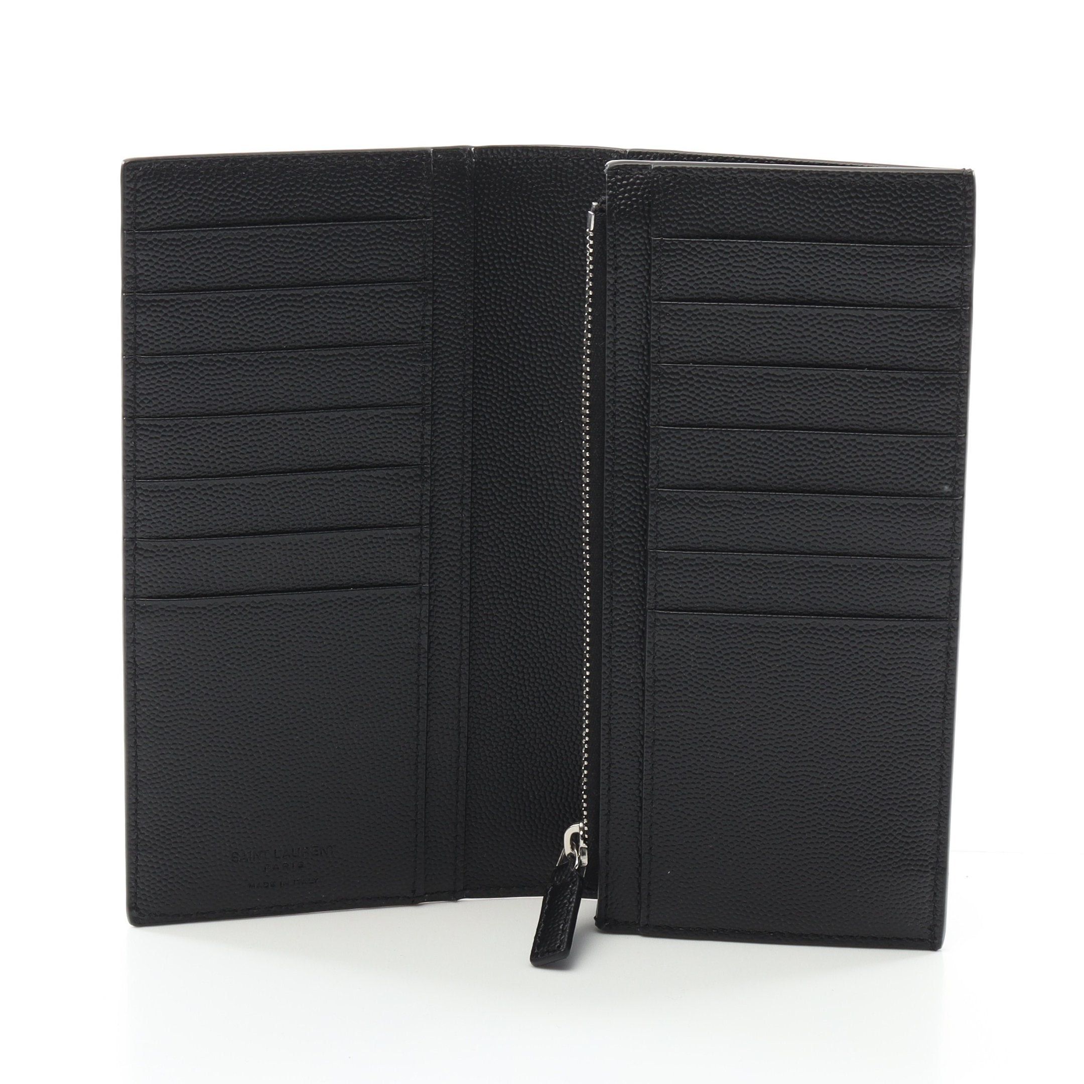 Yves Saint Laurent Yves Saint Laurent Bi-Fold Long Wallet Leather Black Size ONE SIZE - 3 Thumbnail