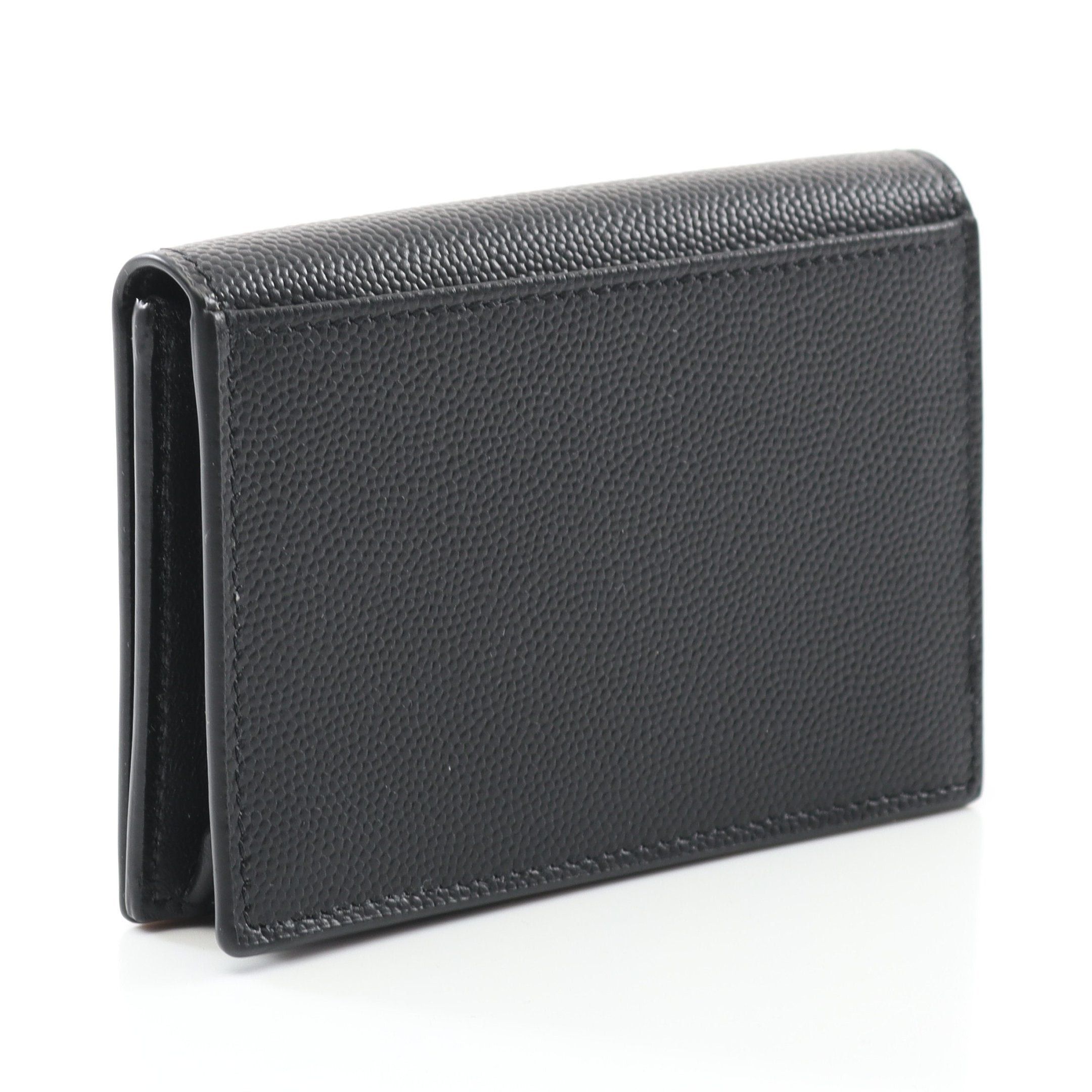 Yves Saint Laurent Yves Saint Laurent Card Case Name Holder Leather Black Size ONE SIZE - 2 Thumbnail