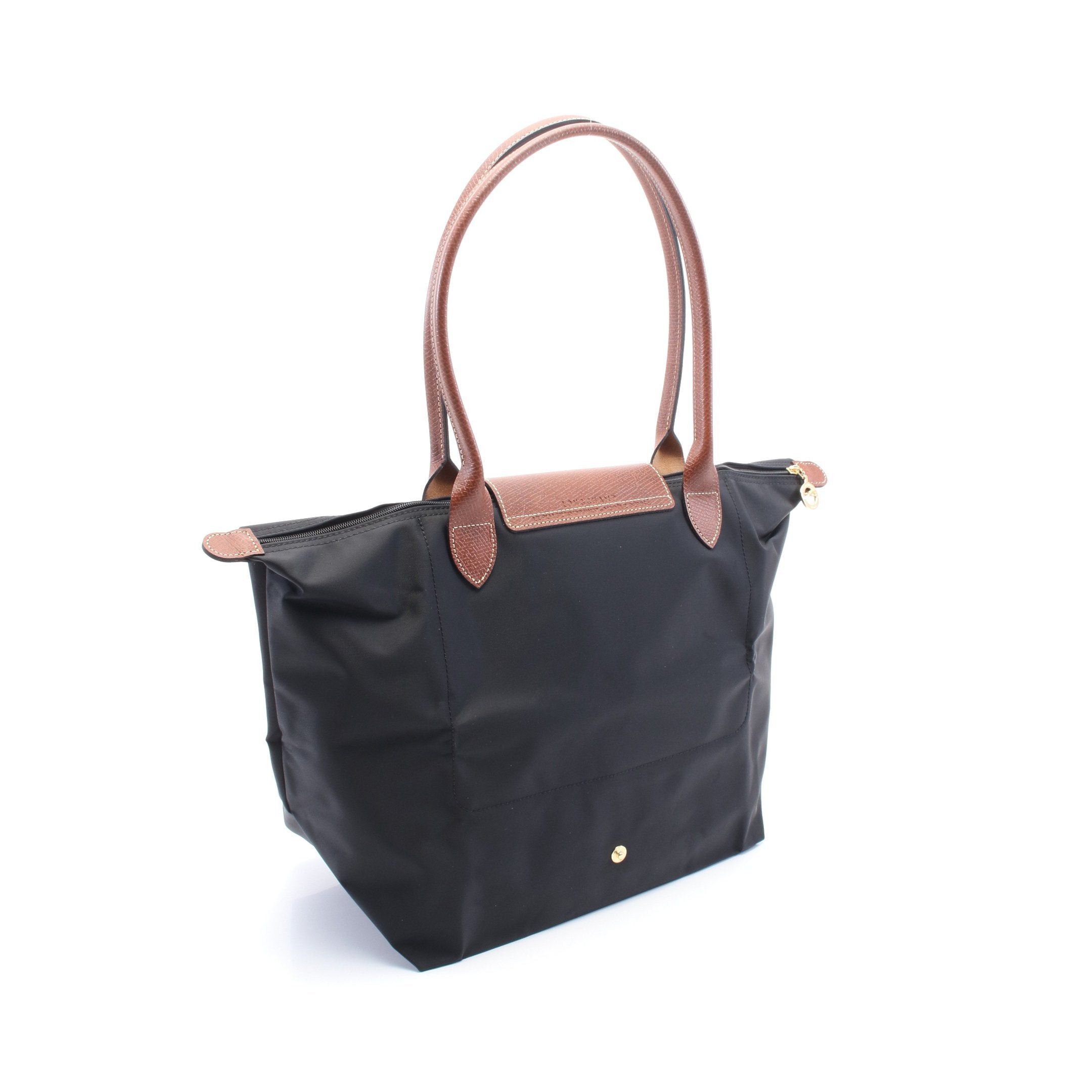 Longchamp Longchamp Le Preage Original L Shoulder Bag Tote Canvas Leather Black Brown Size ONE SIZE - 2 Thumbnail