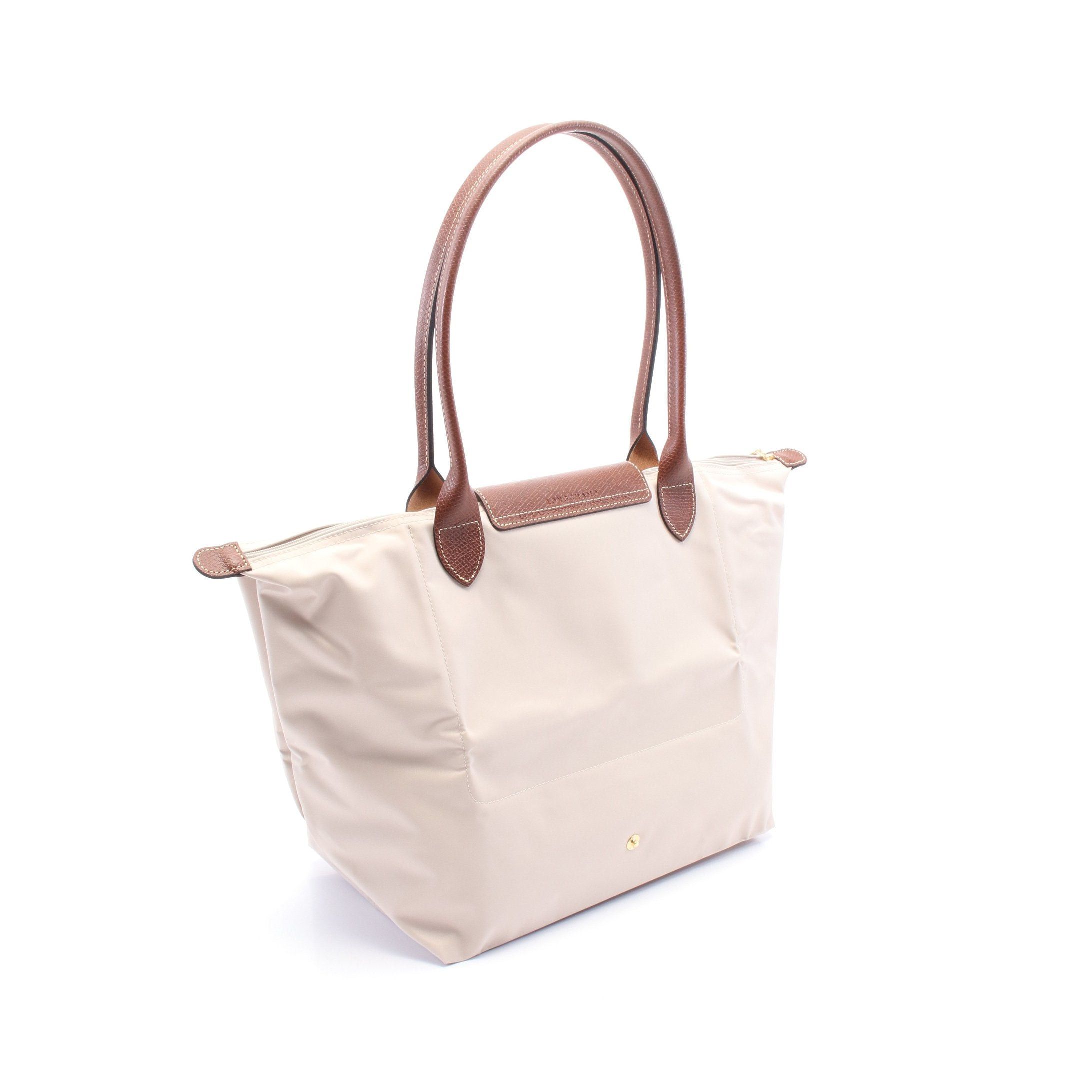 Longchamp Longchamp Le Preage Original L Shoulder Bag Tote Canvas Leather Beige Brown Size ONE SIZE - 2 Thumbnail