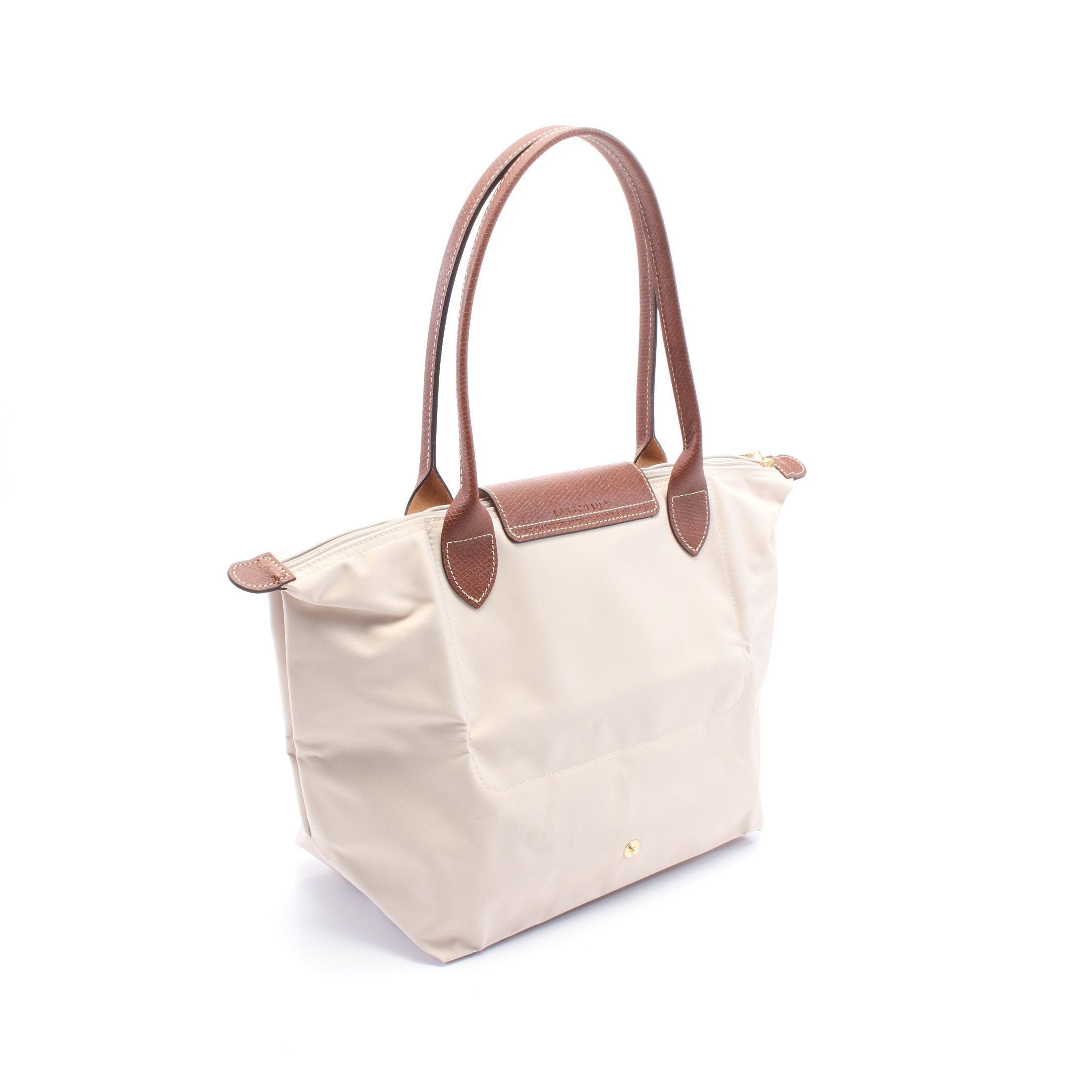 Longchamp Longchamp Le Pliage Original M Preage Shoulder Bag Tote Canvas Leather Beige Brown Size ONE SIZE - 2 Thumbnail