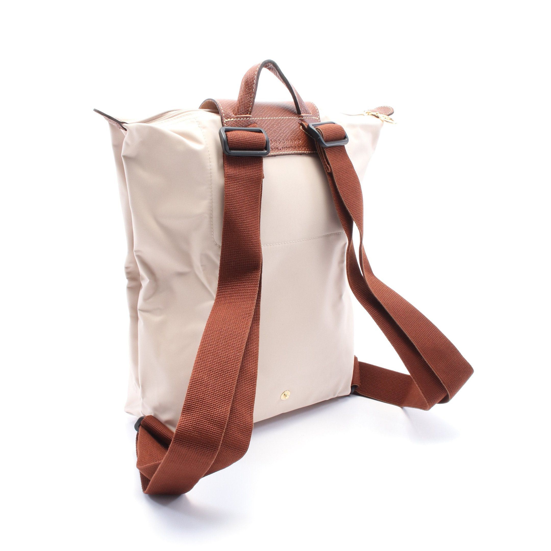 Longchamp Longchamp Le Preage Original M Backpack Rucksack Canvas Leather Beige Brown Size ONE SIZE - 2 Thumbnail