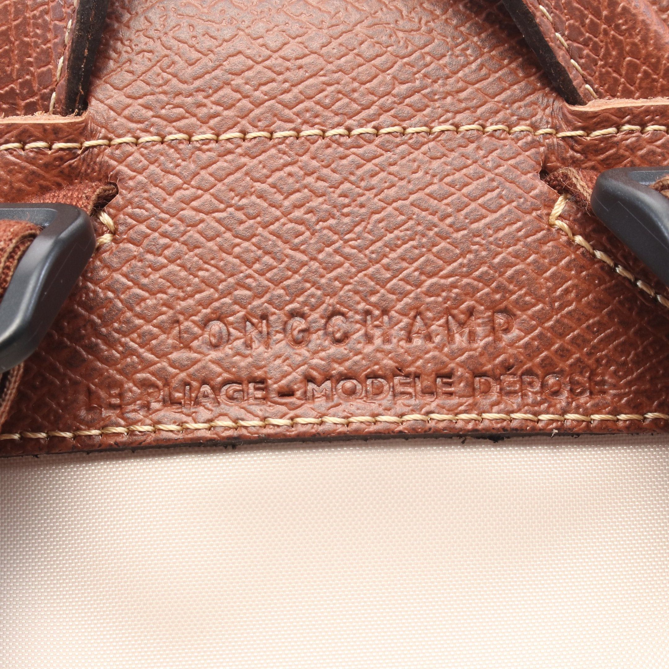 Longchamp Longchamp Le Preage Original M Backpack Rucksack Canvas Leather Beige Brown Size ONE SIZE - 4 Thumbnail