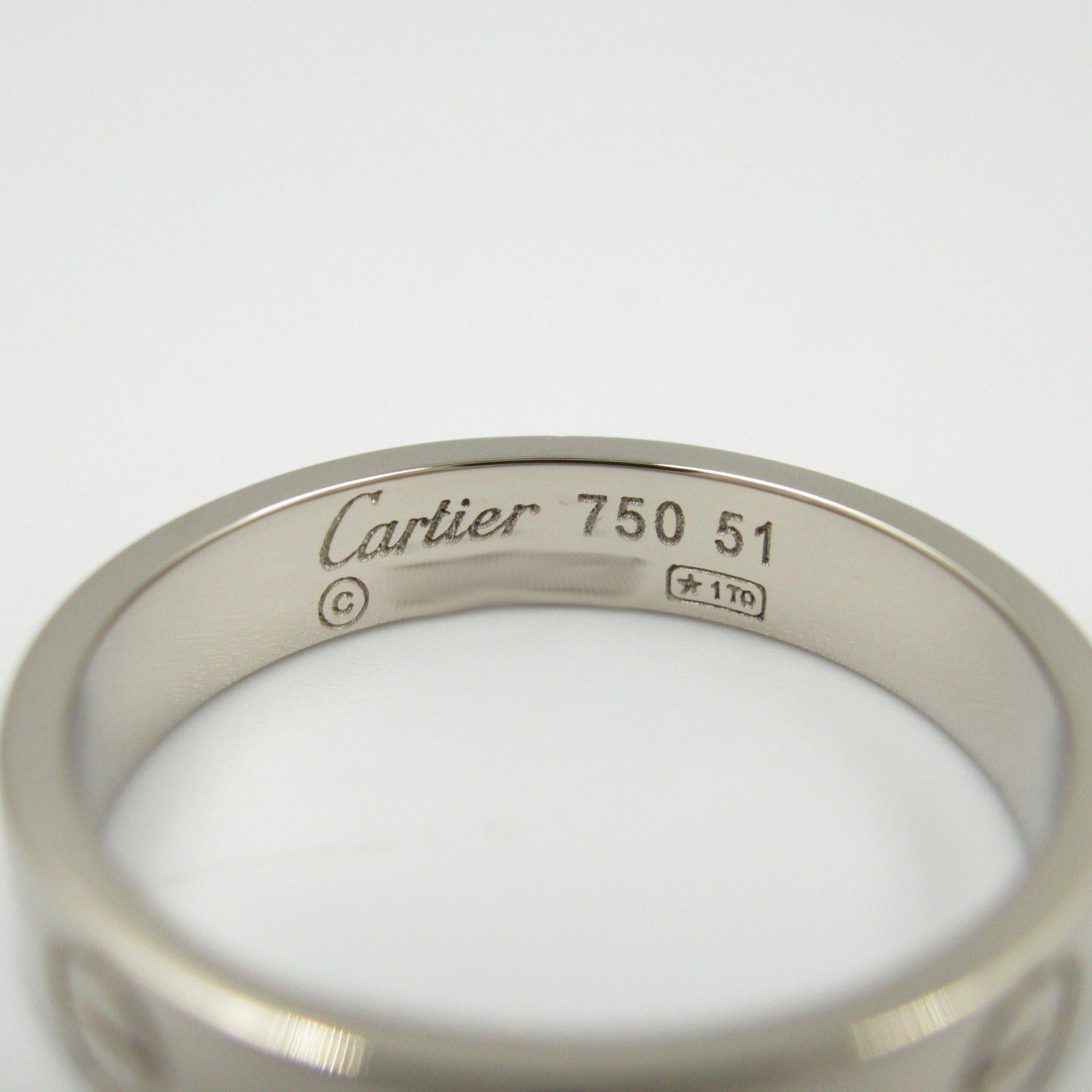 Cartier Cartier Mini Love Ring K18Wg (White Gold) Silver Size ONE SIZE - 4 Thumbnail