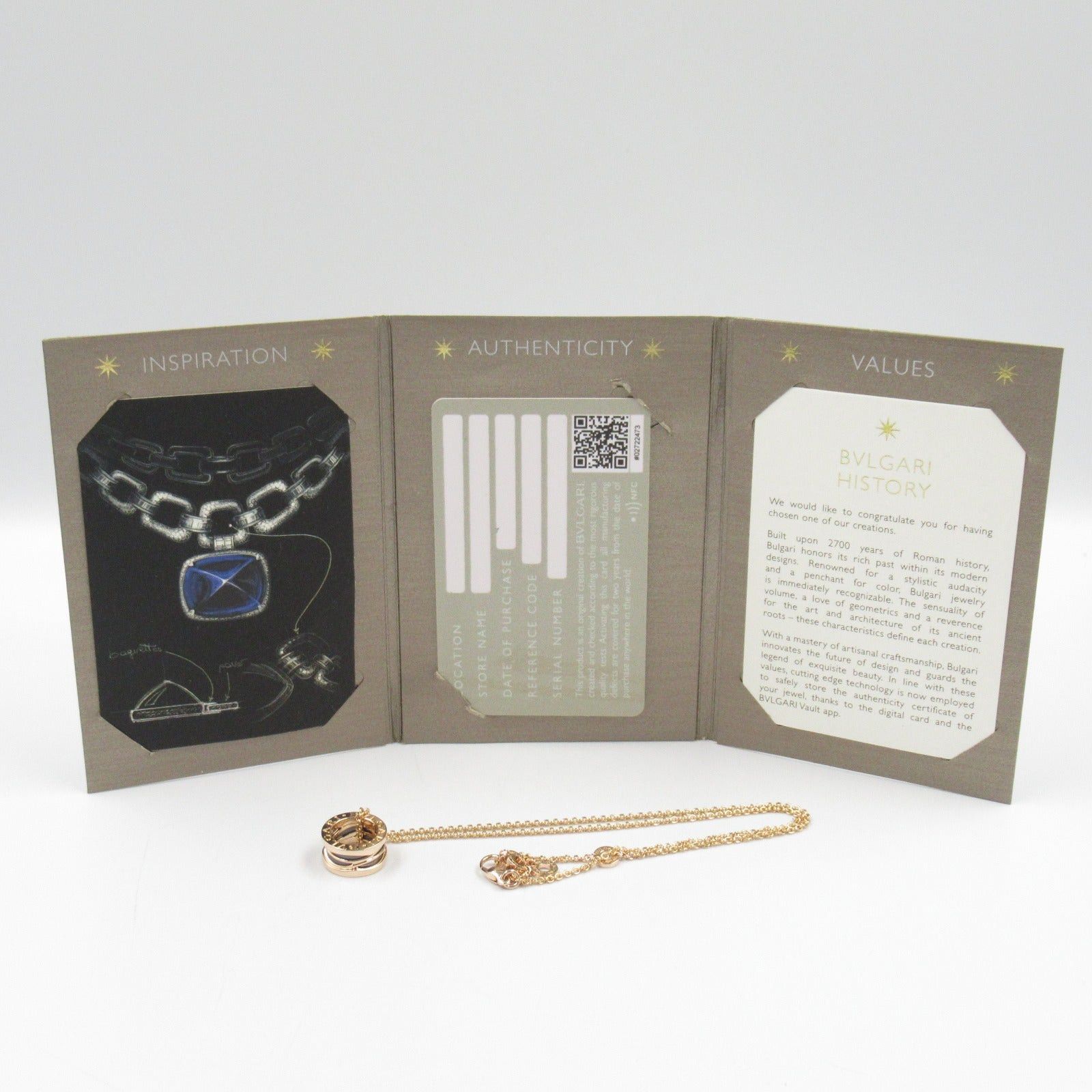 Bvlgari Bvlgari B Zero One Design Legend Necklace Ceramic K18Pg (Pink Gold) Black Gold Size ONE SIZE - 8 Thumbnail
