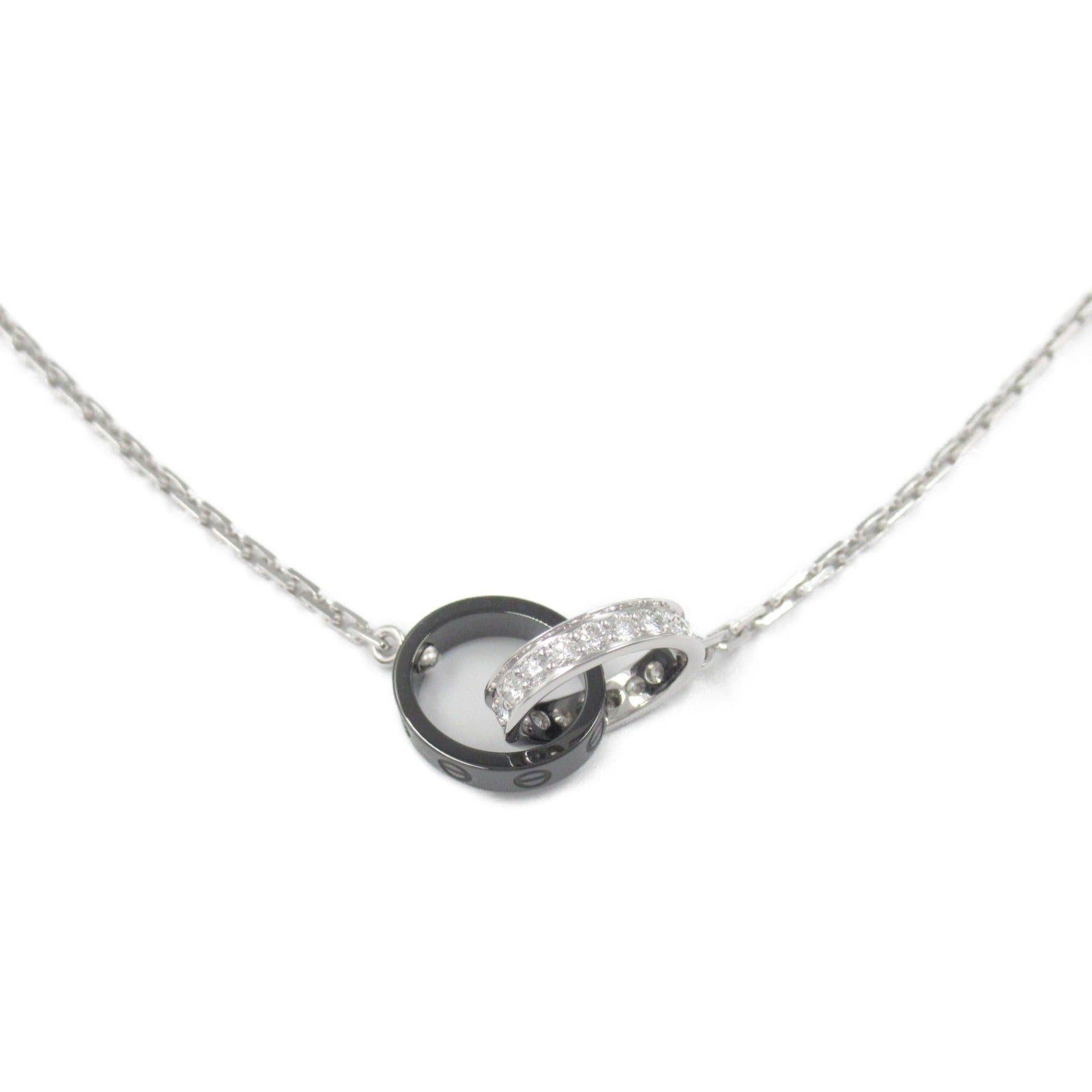 Cartier Cartier Baby Love Necklace Diamond Ceramic K18Wg (White Gold) Clear Size ONE SIZE - 2 Thumbnail