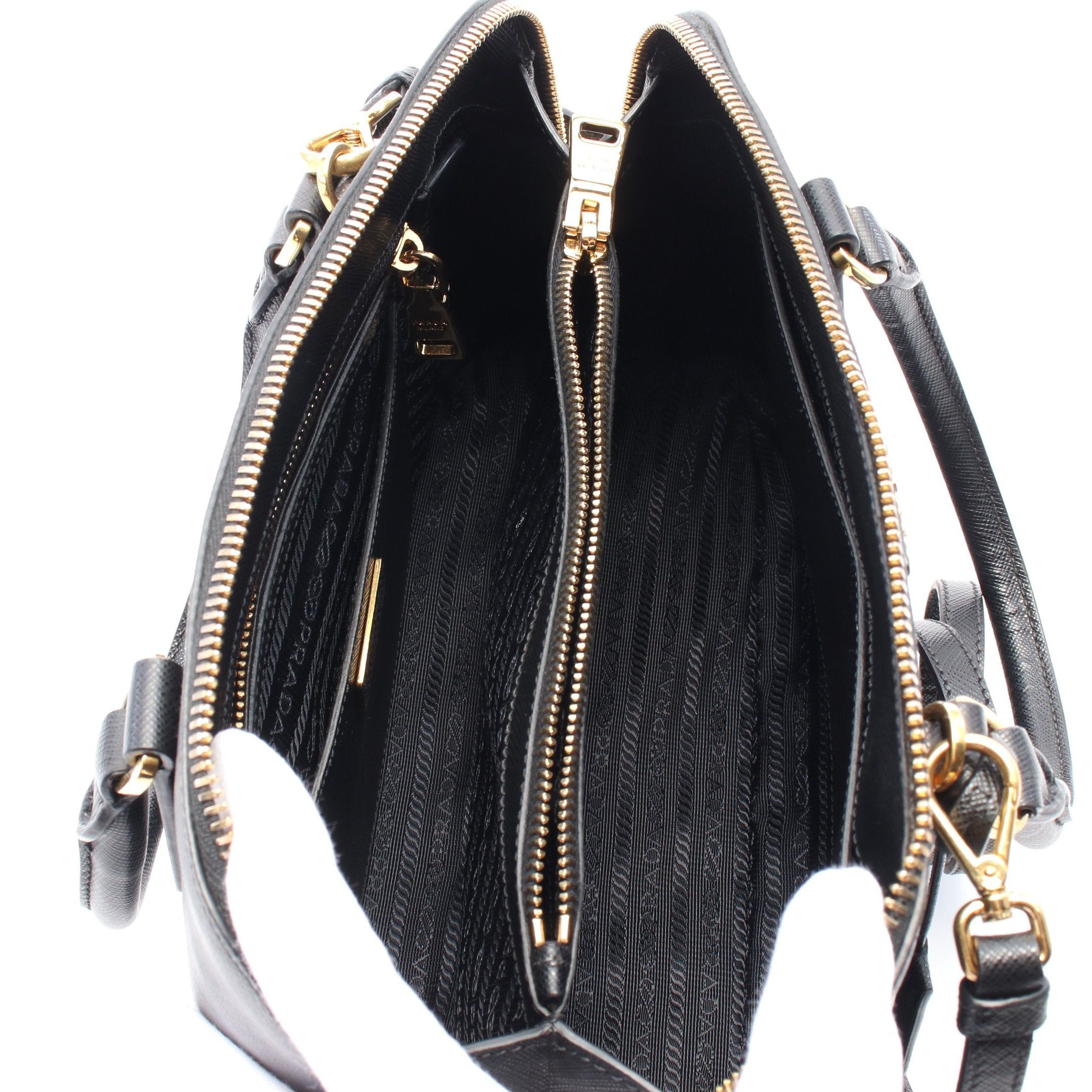 Prada Prada Handbag Leather Black Size ONE SIZE - 3 Thumbnail