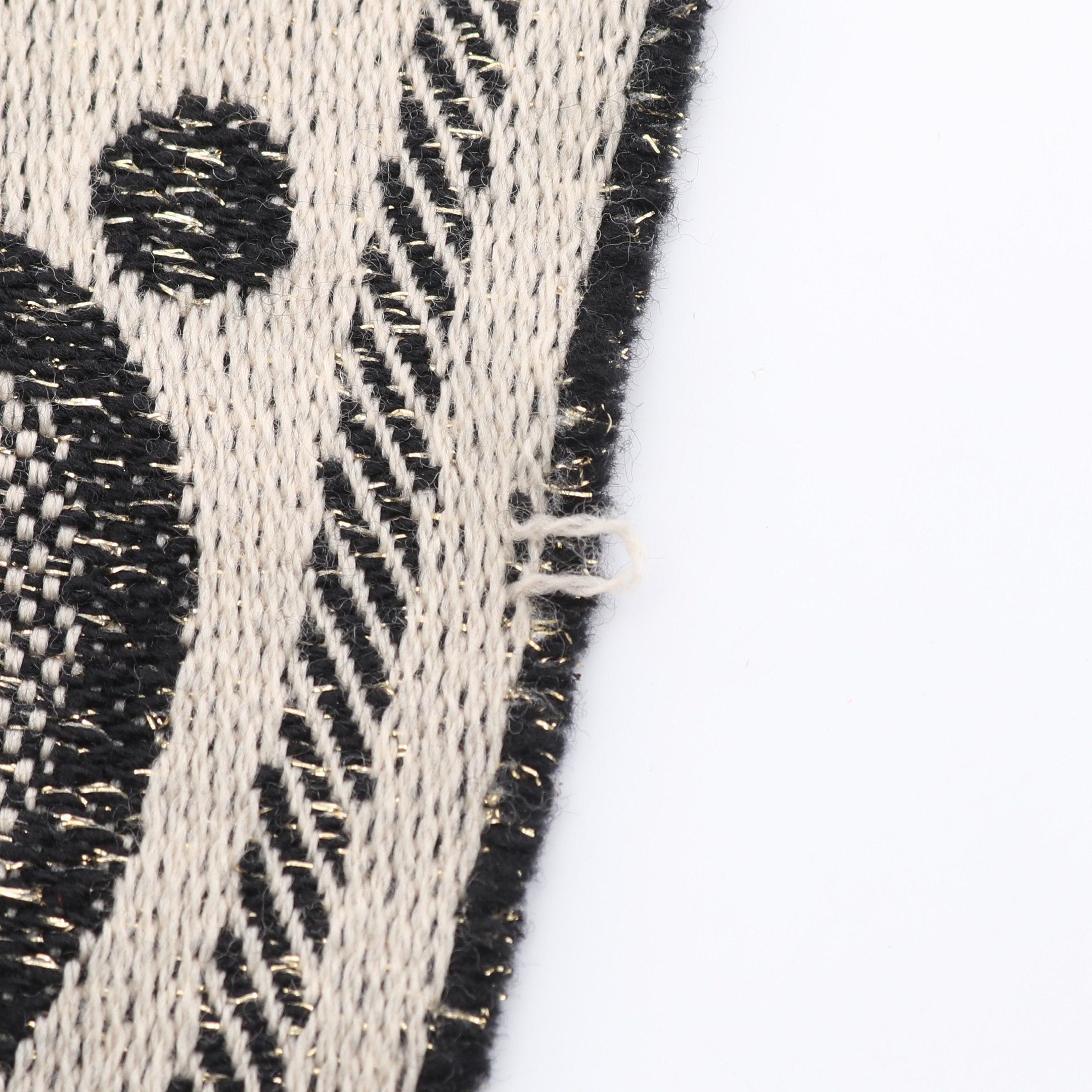 Gucci Gucci Gg Wool Rame Jacquard Scarf Black Beige Size ONE SIZE - 8 Thumbnail