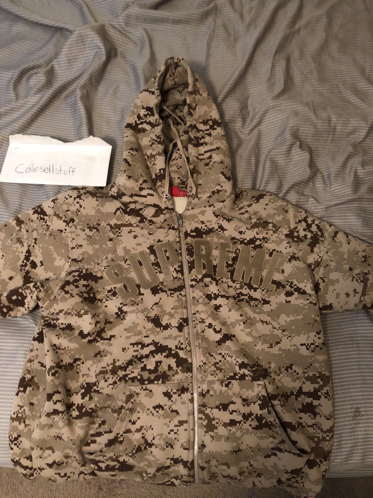 Supreme Digital Camo (tan) Supreme Zip Up Hoodie | Grailed