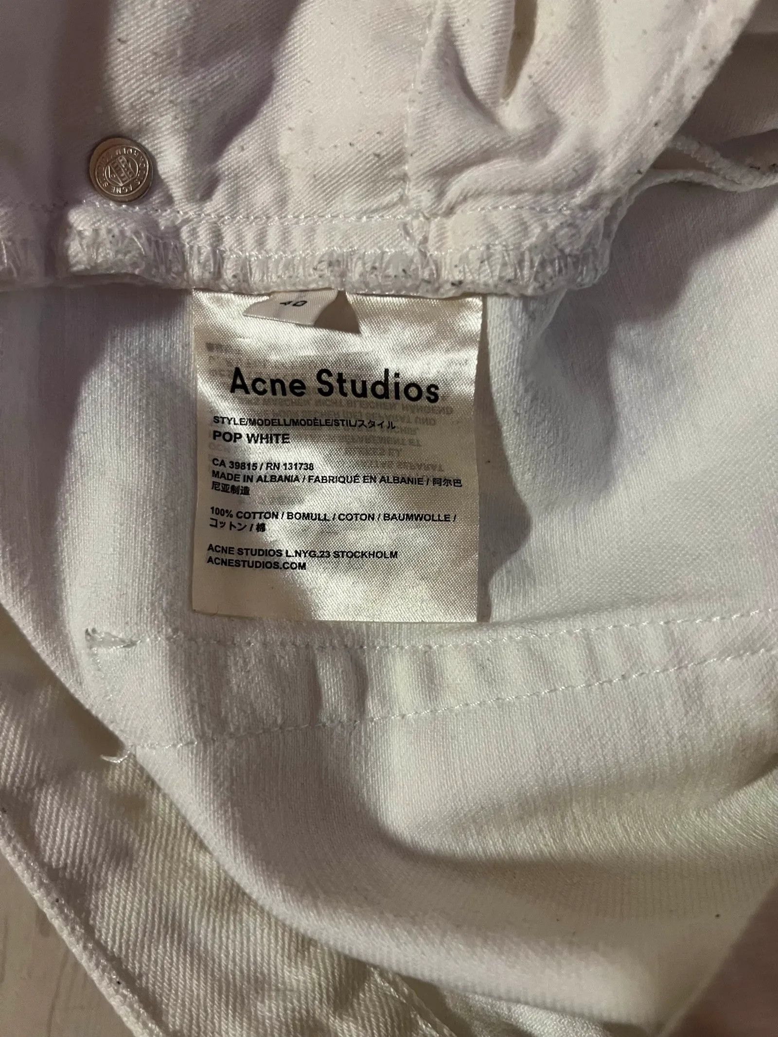 Acne Studios Acne Studios Pop white Jeans Size 28" / US 6 / IT 42 - 3 Thumbnail