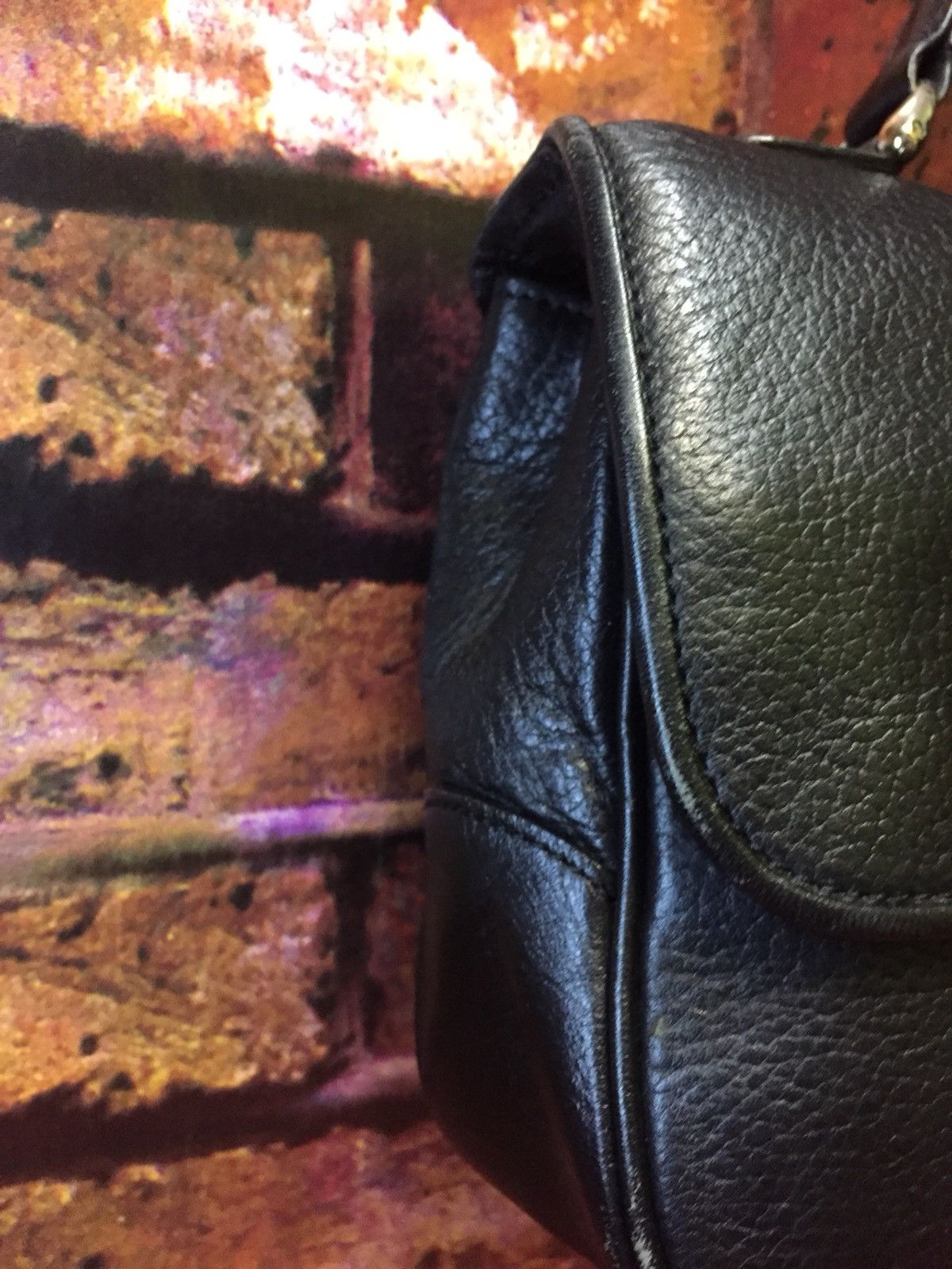 Burberry × Vintage Handbag Vintage Burberrys Full Leather Size ONE SIZE - 3 Thumbnail