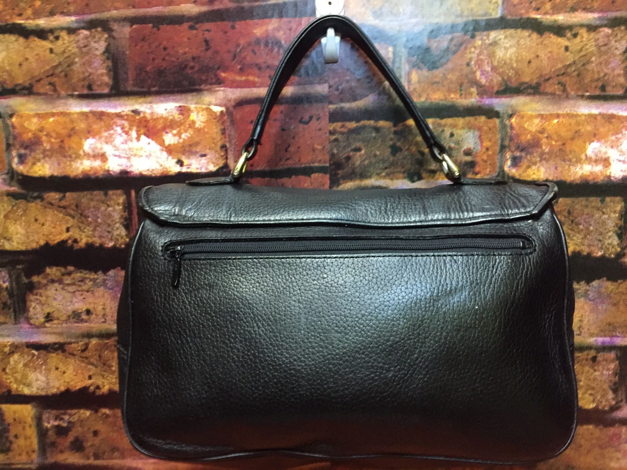 Burberry × Vintage Handbag Vintage Burberrys Full Leather Size ONE SIZE - 2 Thumbnail